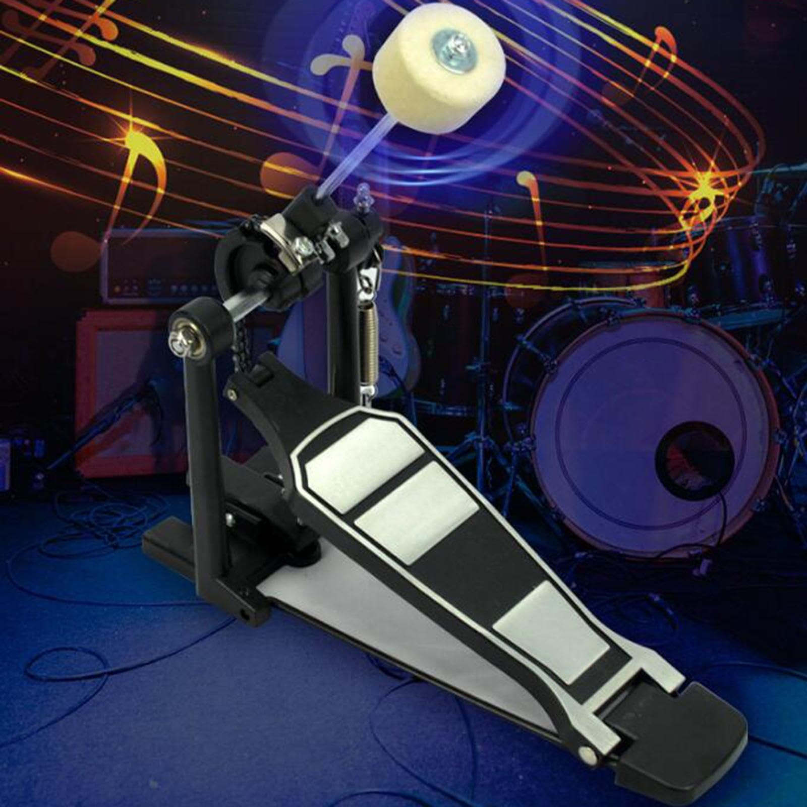 Pedal de Bombo Individual, Baqueta para Bombo, Profesional, Fuerte Y Estable para Batería, Instrumento de Batería, Pedal de Bombo, Baqueta P