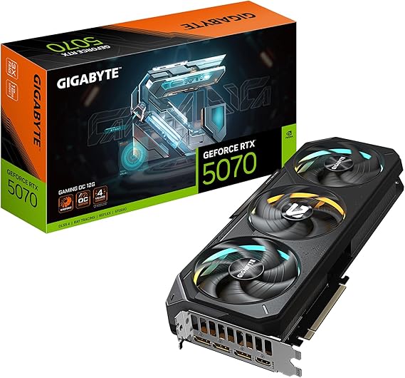 Amazon.com: GIGABYTE Tarjeta gráfica GeForce RTX 5070 WINDFORCE OC SFF 12G, 12 GB 192 bits GDDR7, PCIe 5.0, sistema de refrigeración WINDFORCE, tarjeta de video GV-N5070WF3OC-12GD : Electrónica