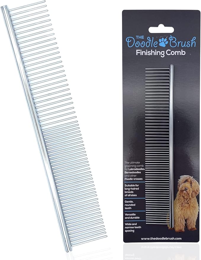 The Doodle Brush Metal Comb for Dog, Poodle Comb, Metal Dog Combs for