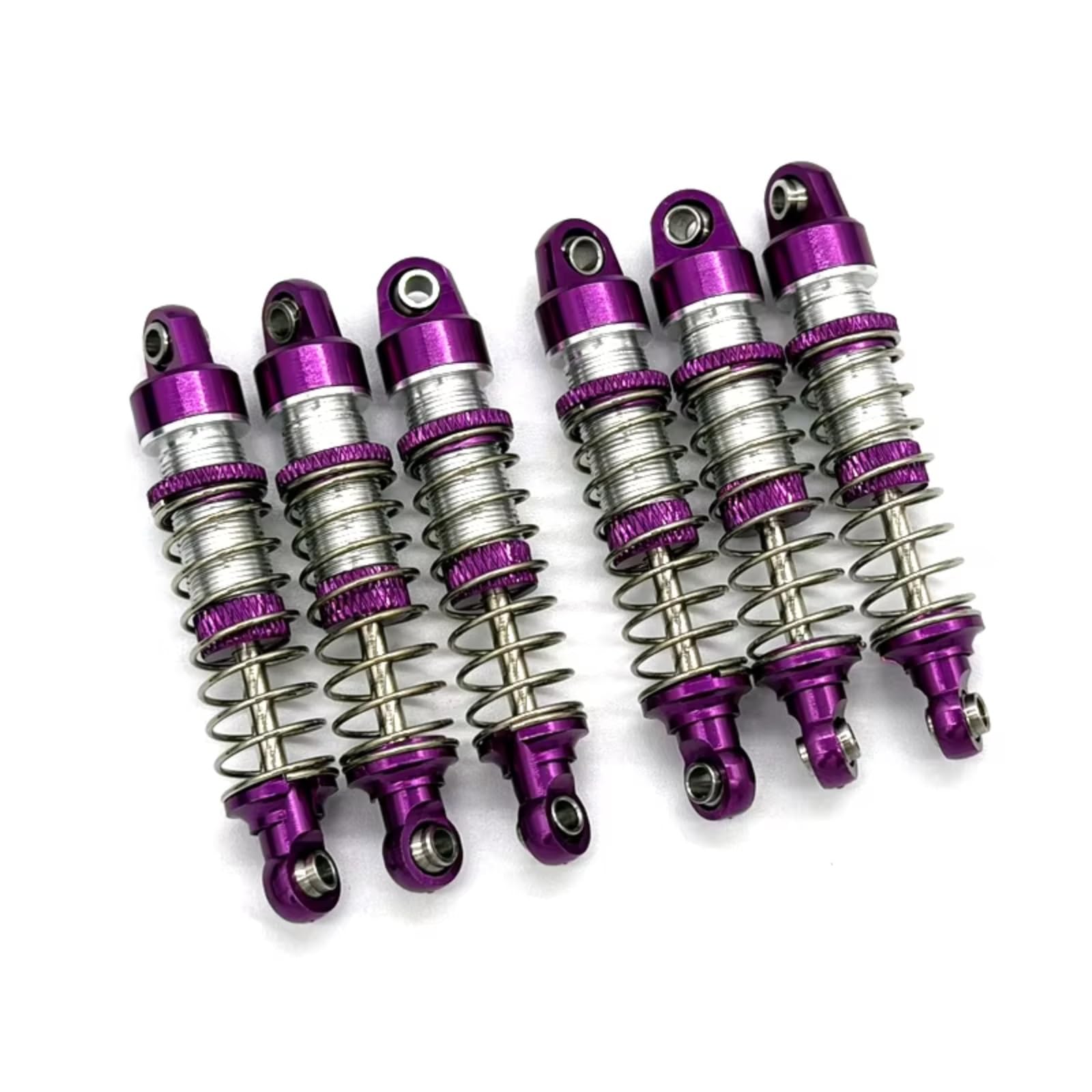 Amortiguador Ajustable RC Compatible con JJRC C8823 1/18 RC Actualización de Coche modificación Accesorios de Repuesto Piezas Amortiguador hidráulico de Metal(Purple)