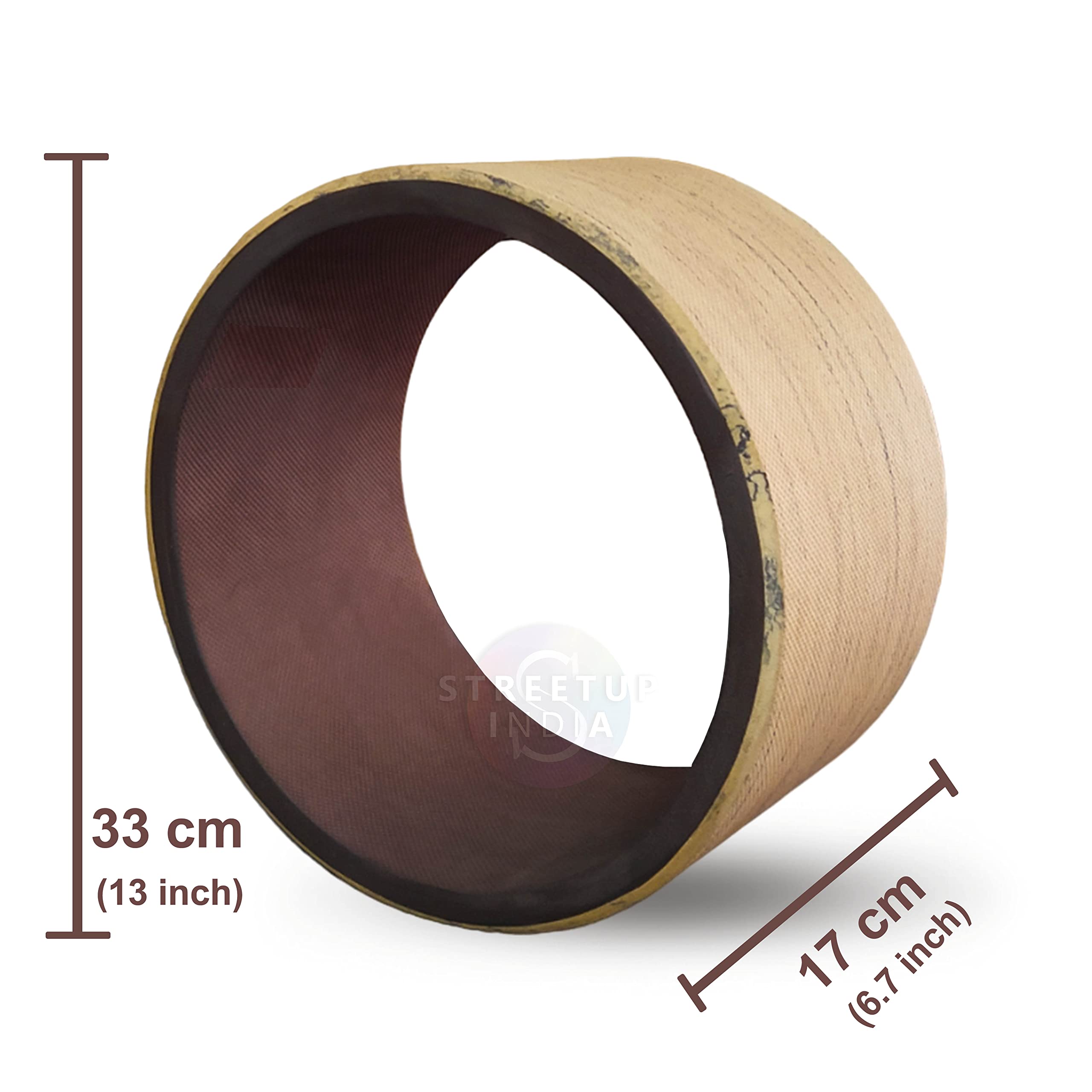 Streetup India® Yoga Wheel Roller for Men and Woman| With High Density Strong Foam Sweat Resistant & Eco-Friendly Brown 1