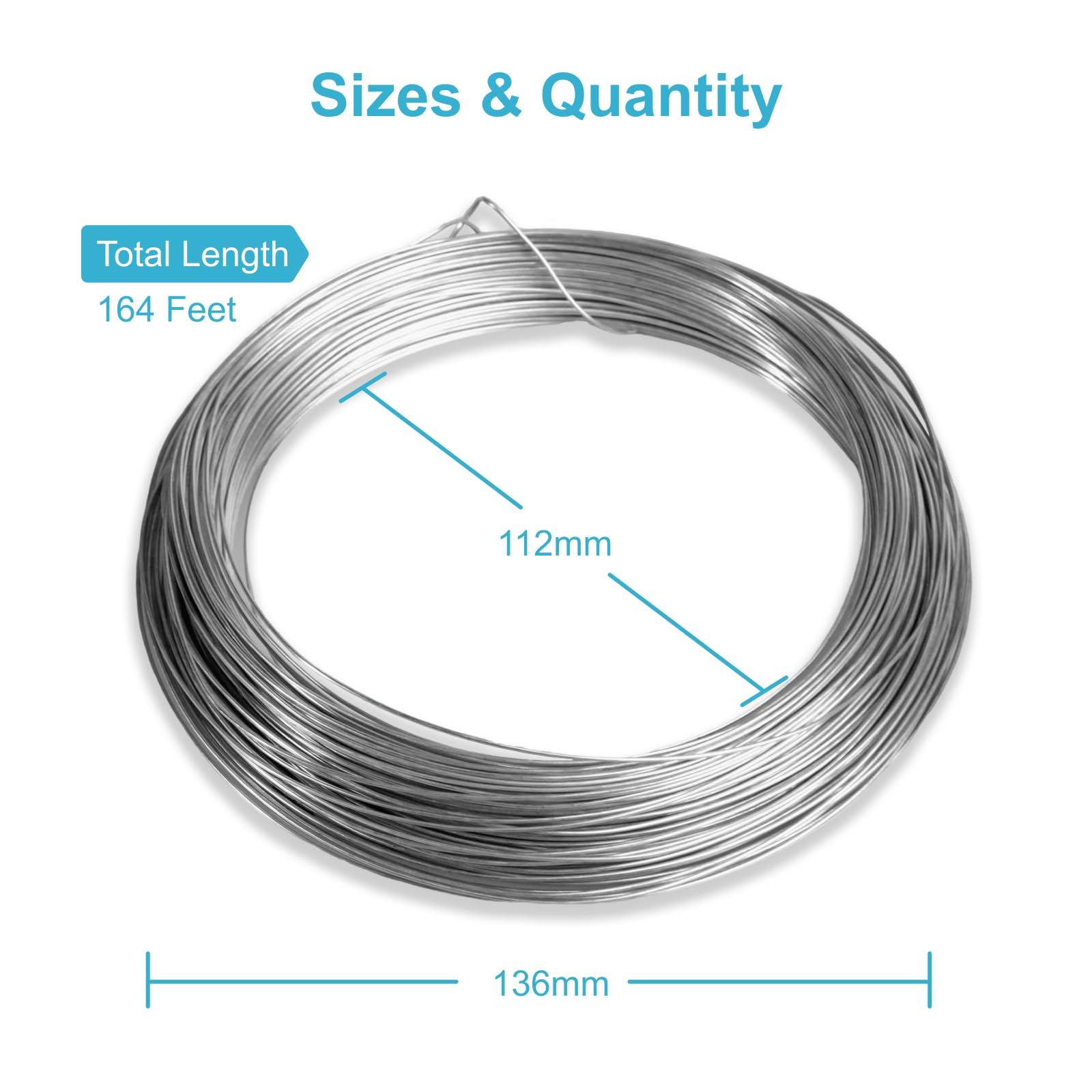20 Gauge Craft Wire - 164FT Galvanized Steel -2