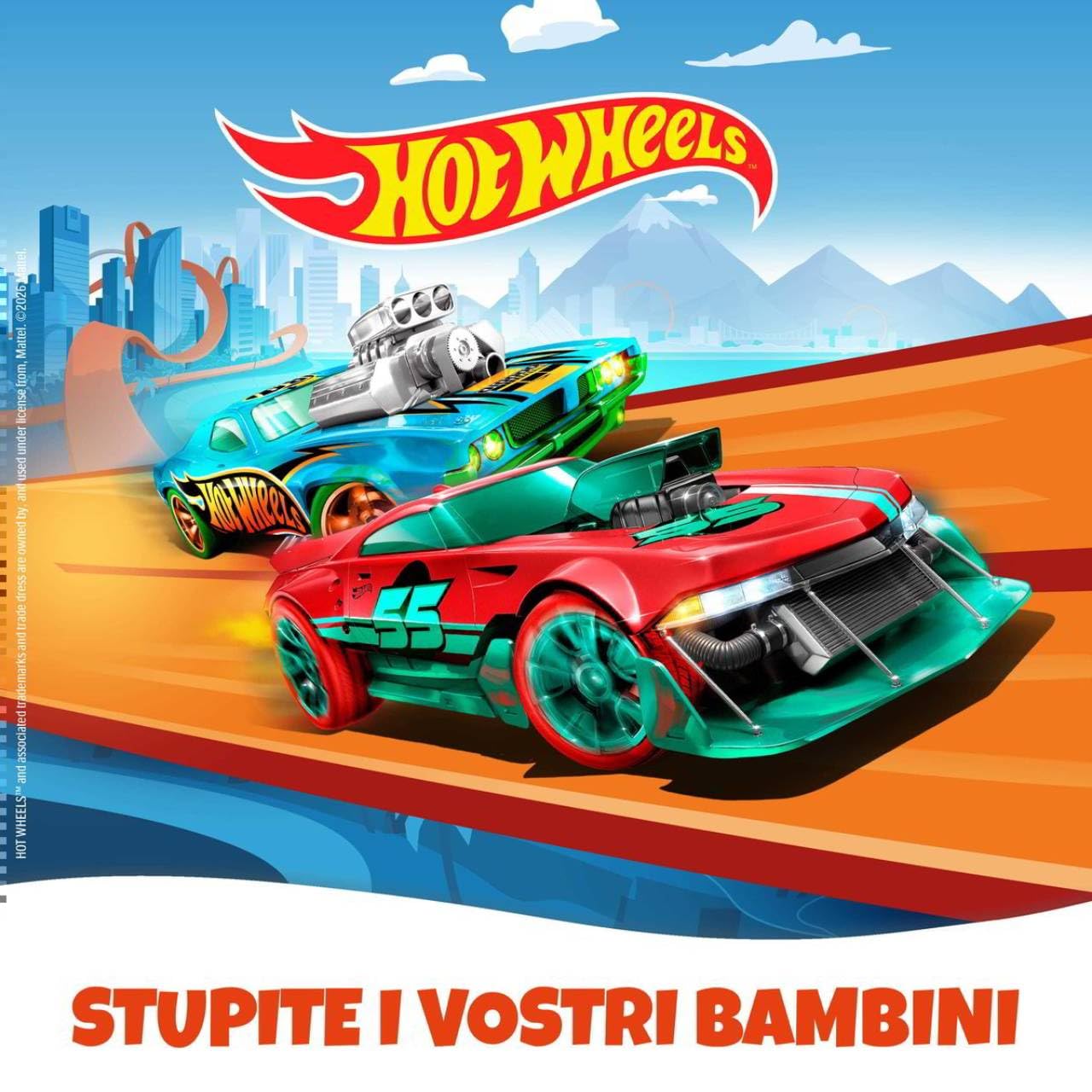 Kinder GranSorpresa Hot Wheels, Uovo di Pasqua Kinder 2026 di Finissimo Cioccolato al Latte con Sorpresa Hot Wheels, 150 g