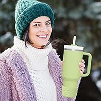 Vista 95 de WUQID Heart Shaped Texture Silicone Boot Compatible with Stanle Quencher H2.0 IceFlow Flip 20oz 30oz 40oz,Hydroo Flask 12-24oz