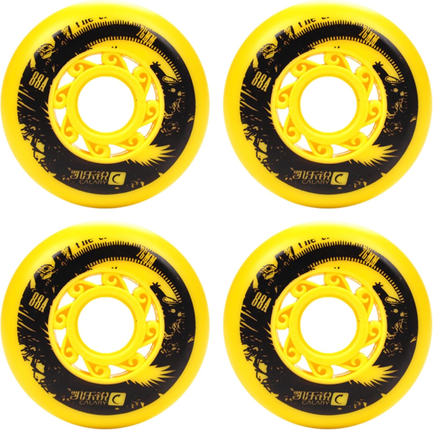 Skate Wheels Replacement, Skateboard Wheels 72mm 76mm Inline Roller Skate Wheels Indoor 88A, & Roller Blade Skating Wheels for Roller Blade Wheel Replacement