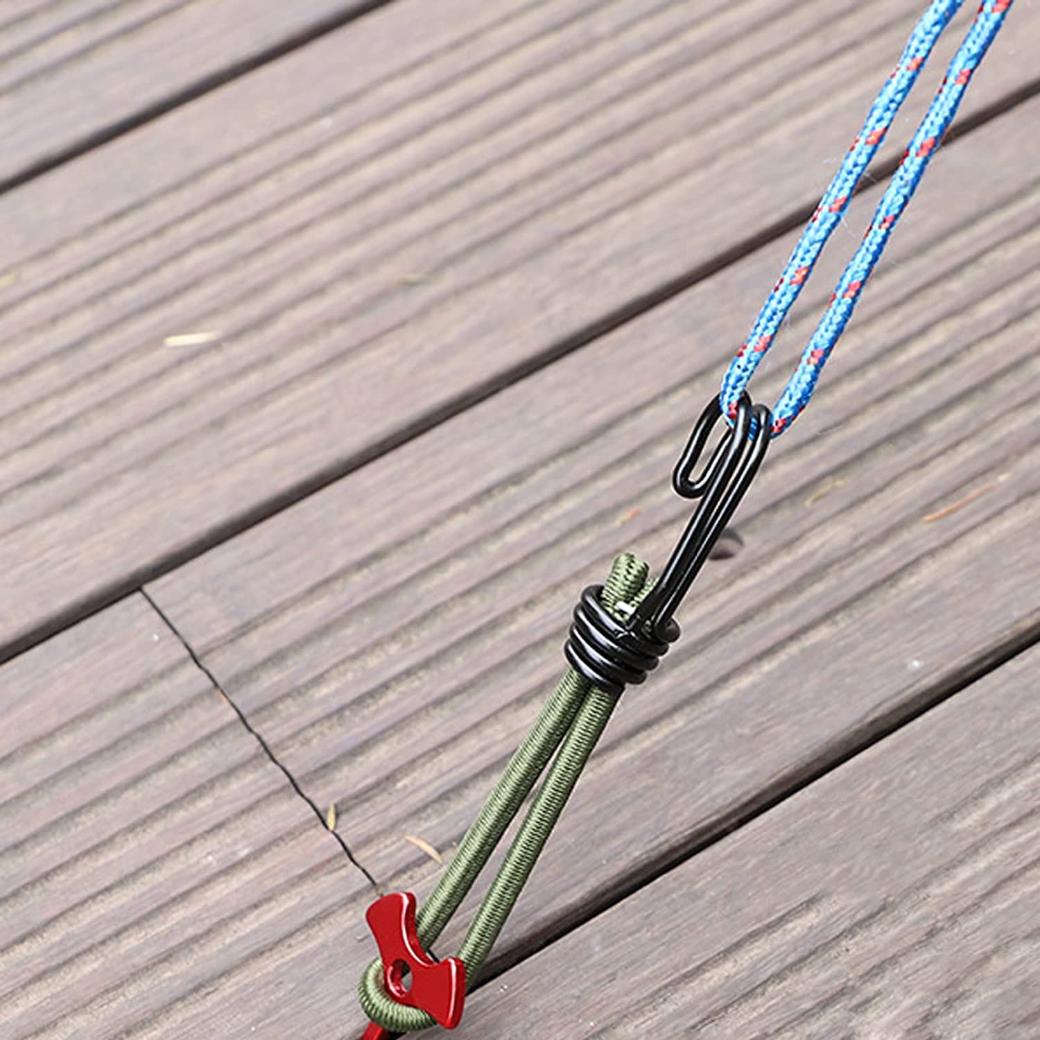 Amazon.co.jp: ストレッチコード 張綱ツインフック キャンプ用品