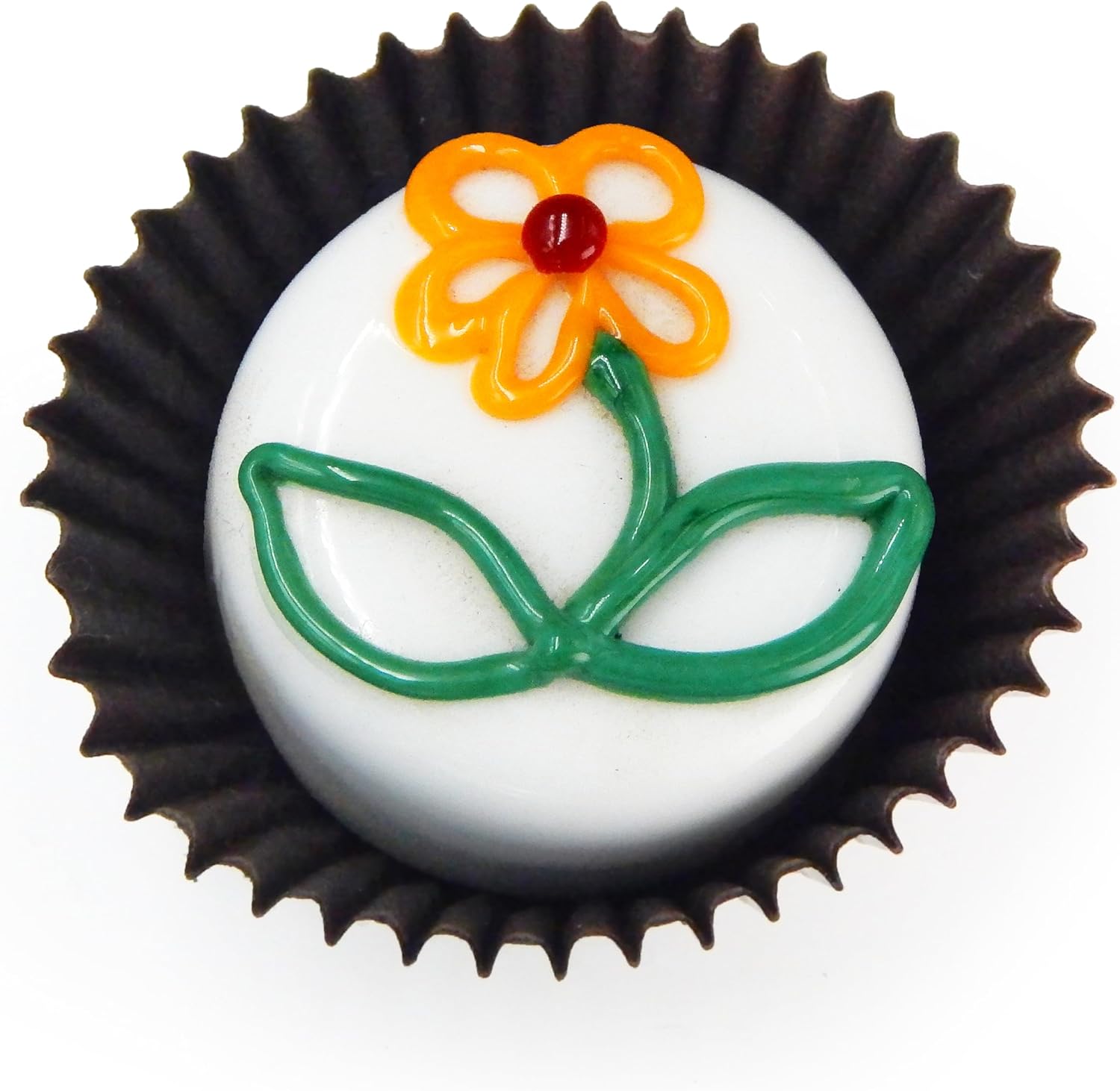 Glass Wildflower Chocolate Handmade Home Décor (White Choc/Mango)
