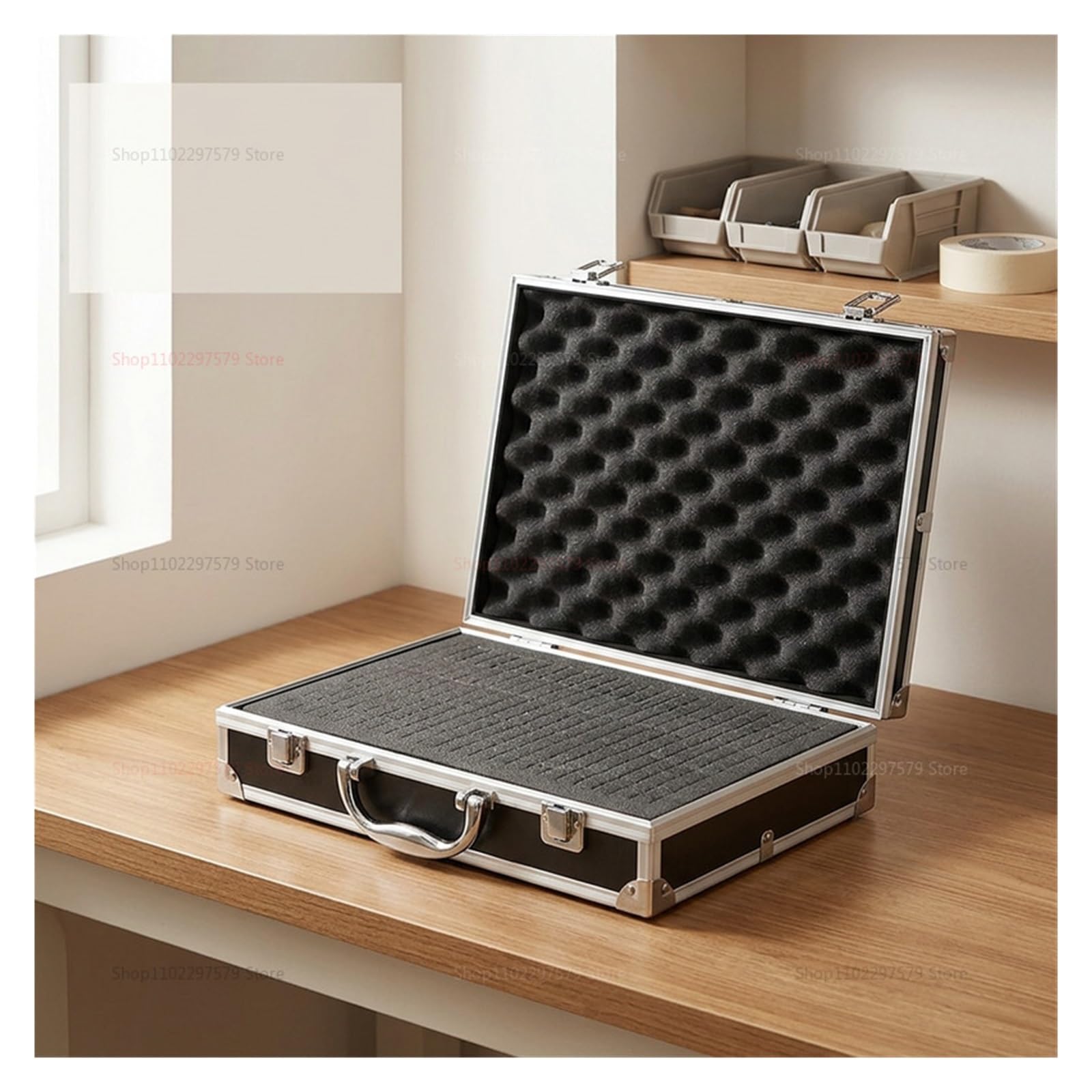 Cassetta Portautensili In Metallo Portable Aluminum Tool Box | With Sponge Lining Impact Resistant Storage Case Handheld Organizer 30x17x8cm Toughbuilt