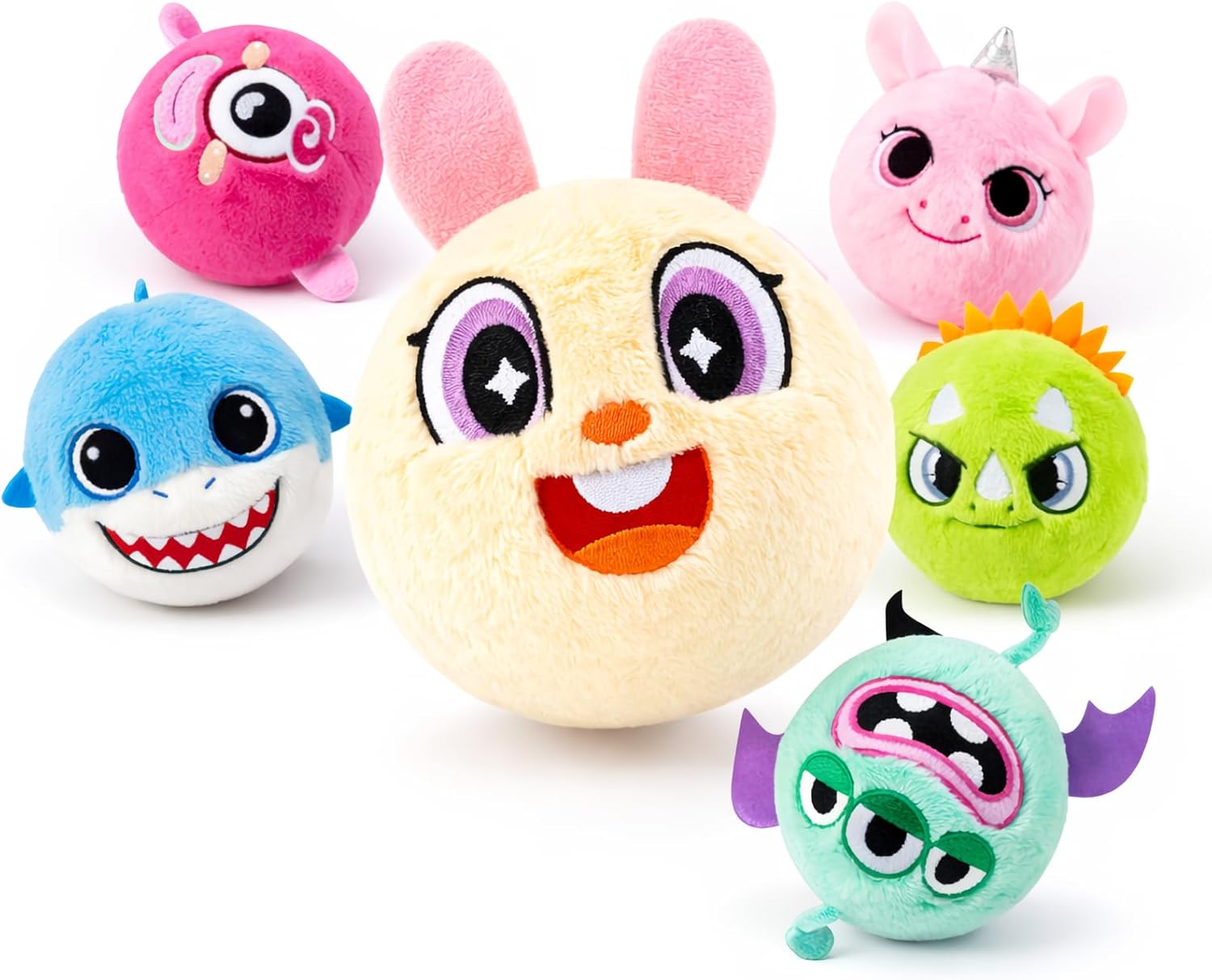 PlayZap Bouncy Balls 3" Large Size with Easter Bunny Stuffed Animal- Easter Basket Stuffers for Toddler Sensory Toys BPA-Free Safe Toys Gifts for Kids Boys Girls 1-3 3-5 5-8