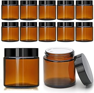 Tarros cosméticos de vidrio ámbar de 4 onzas ...