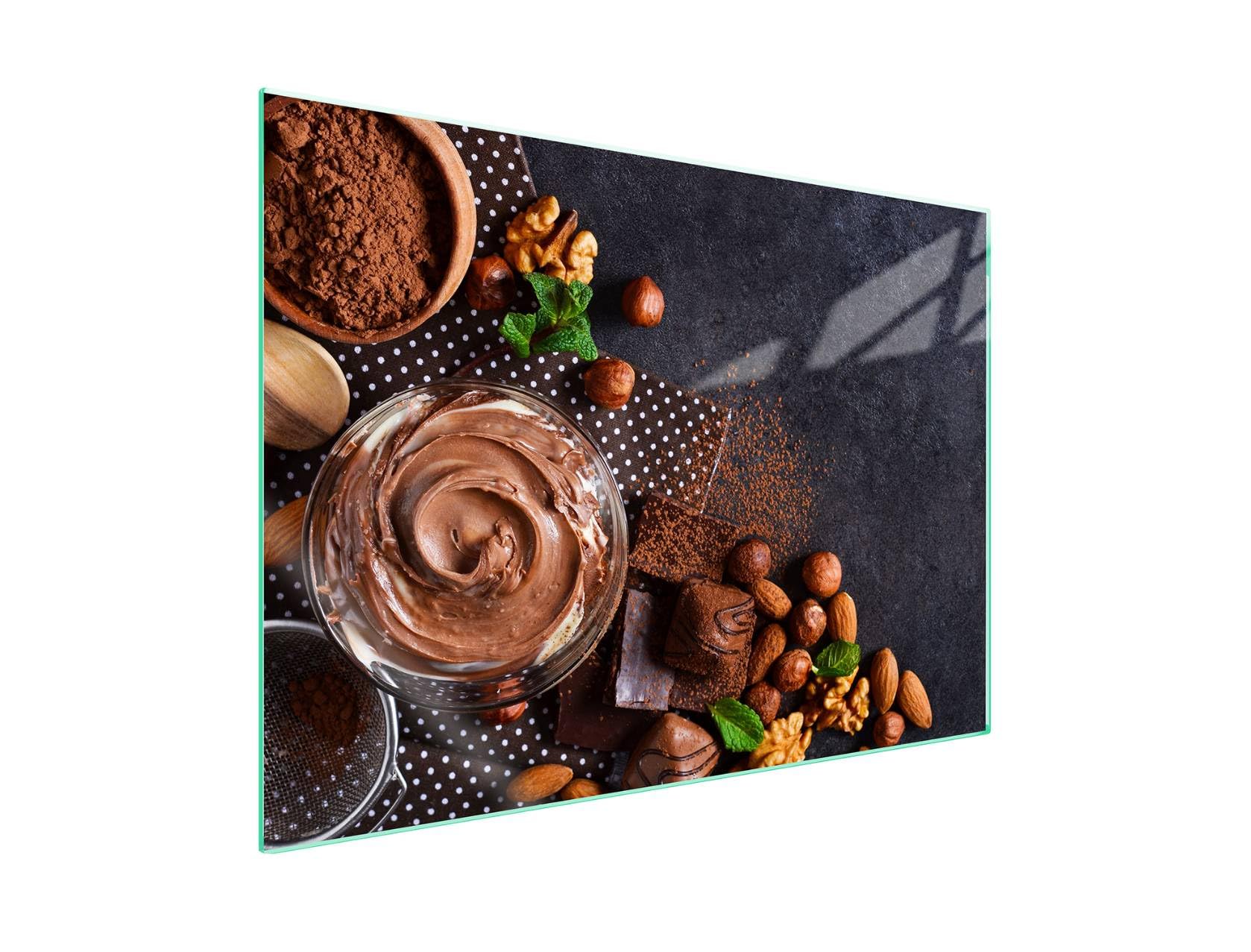 TMK ArtDeko Placa protectora de vitrocerámica 70 x 52 cm 1 pieza cocina eléctrica universal para inducción protección contra salpicaduras tabla de cortar de vidrio templado, Comer
