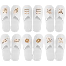 12 Pairs Disposable Wedding Slippers Disposable Hotel Slippers for Guests Bride Bridesmaid Gifts for Travel Spa Home Bridal Shower Women Closed Toe US Men Size 10,Women 11