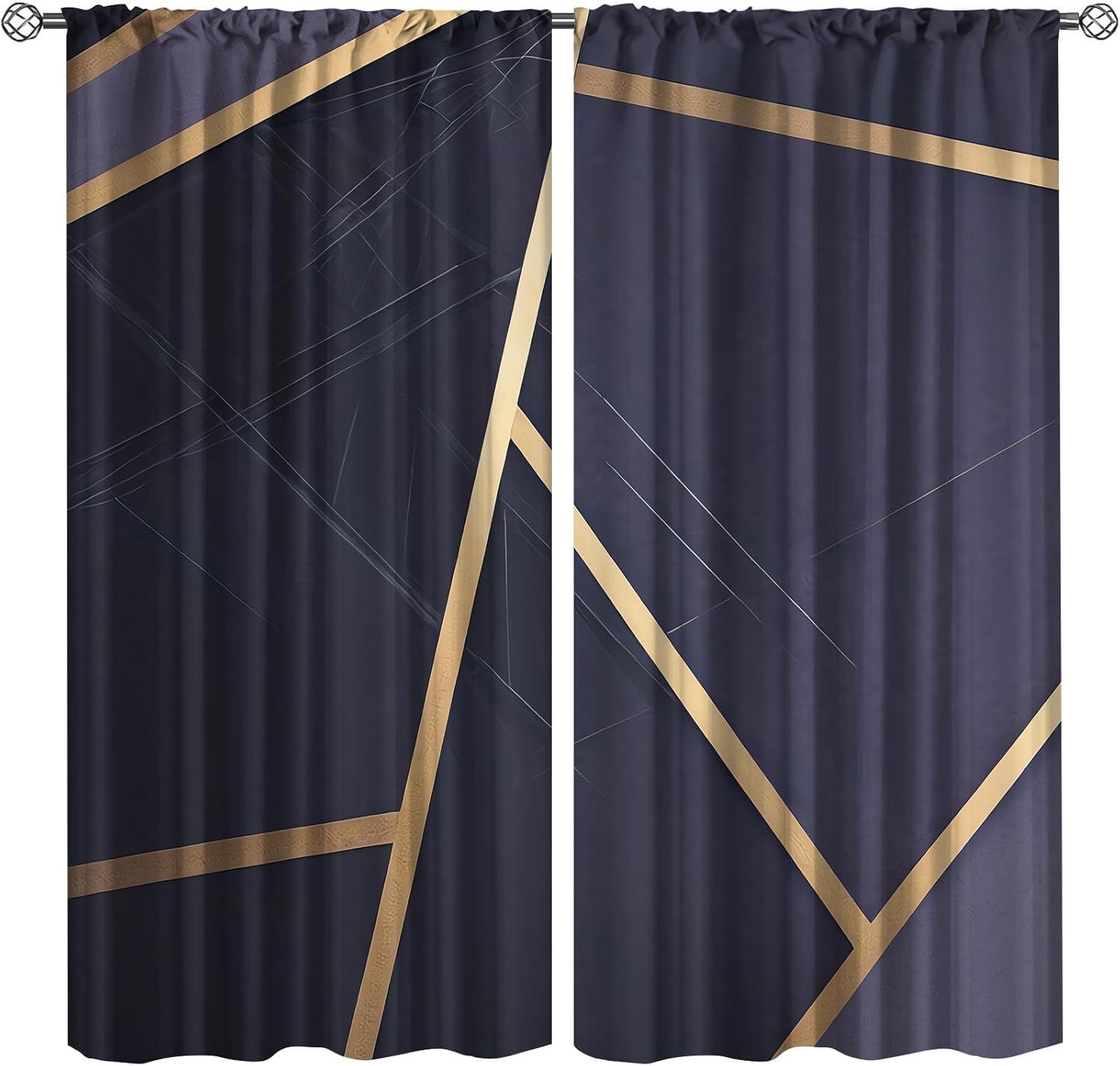 Rideaux isolants haut de gamme en polyester dense pour un salon chic