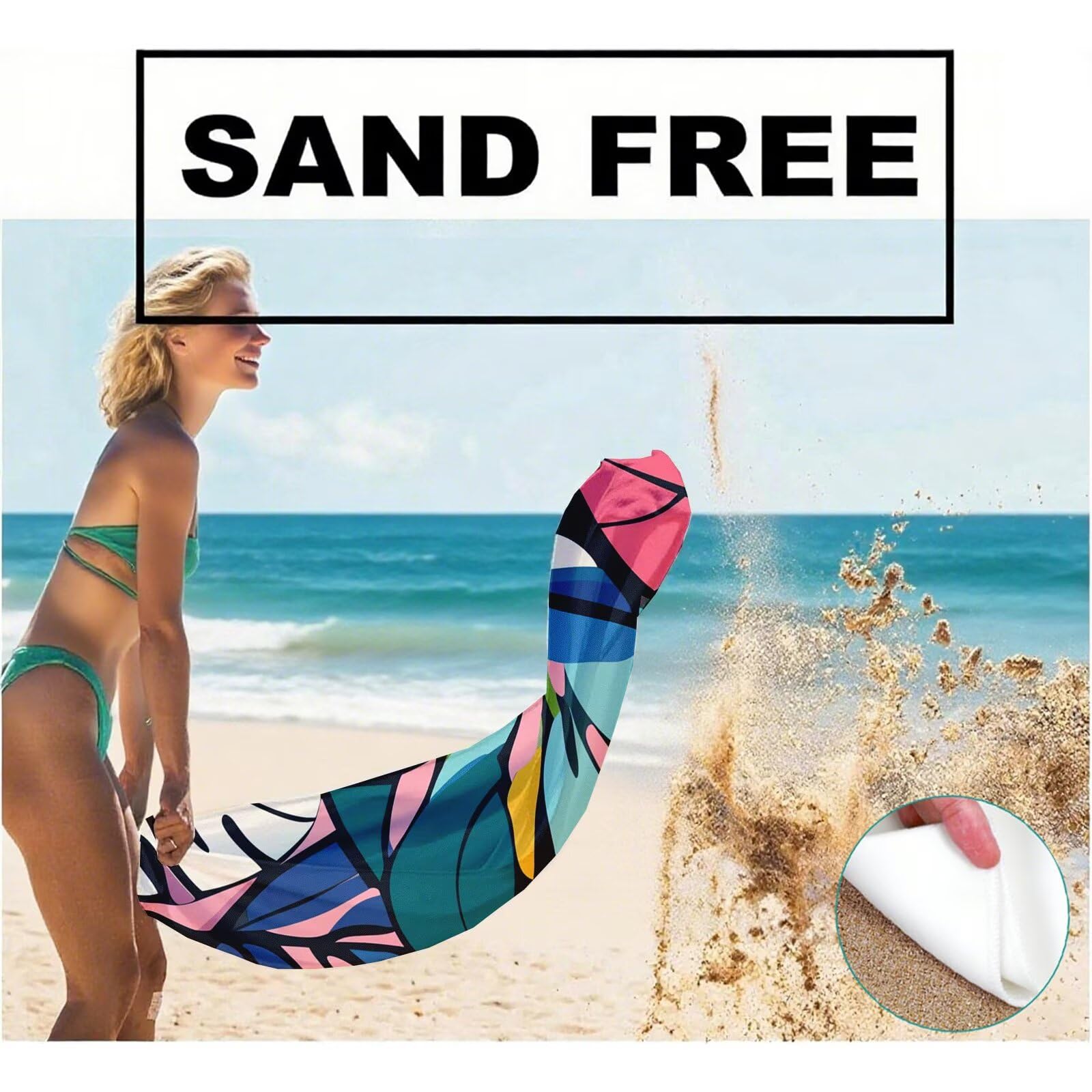 Toallas de Playa Microfibra Color Toalla Playa Grande 180x90 cm Mujer Hombre Secado Rápido Absorbente Toallas Gimnasio Suave Sin Arena Ligera Toalla Microfibra para Playas Piscina Viajes Camping Q-594