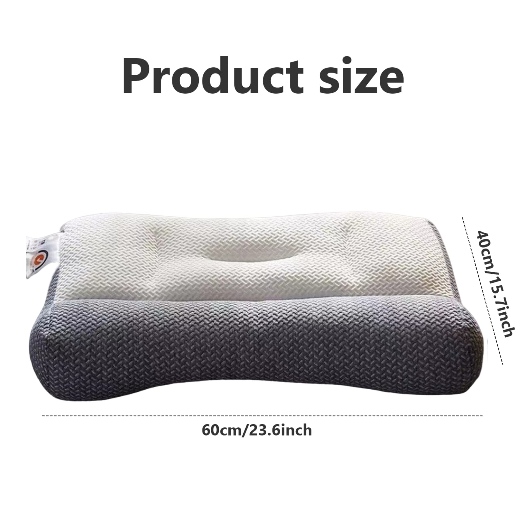 Almohada ergonómica, corrección ortopédica, Almohada de Contorno de tracción para Dormir para el Dolor de Cuello, para Todas Las Posiciones para Dormir, Cuello