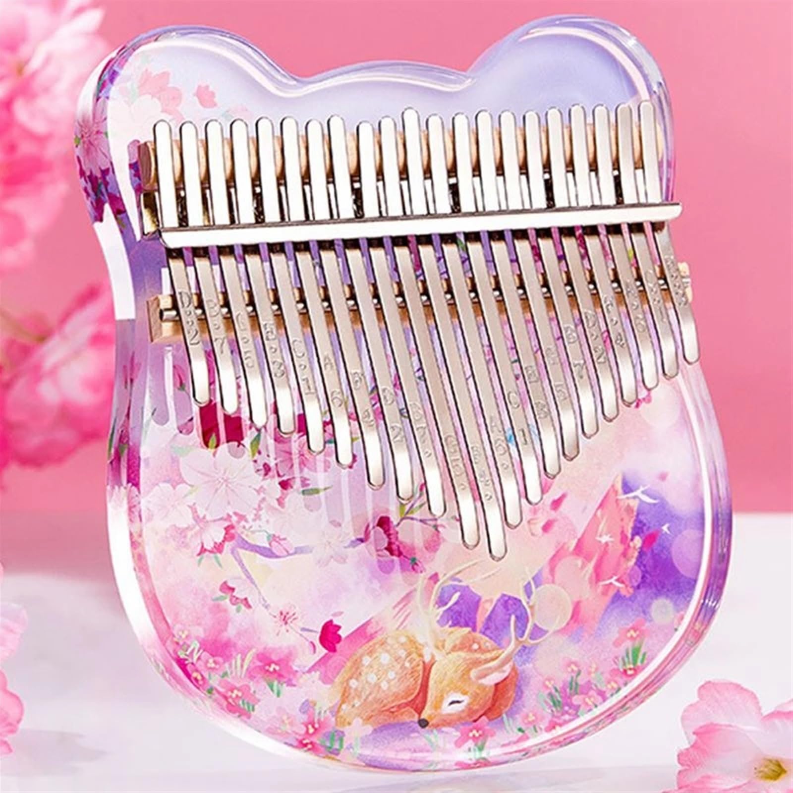 LukyTimo Kalimba 17 tasti - Strumento per pianoforte a pollice in mogano, Portatile