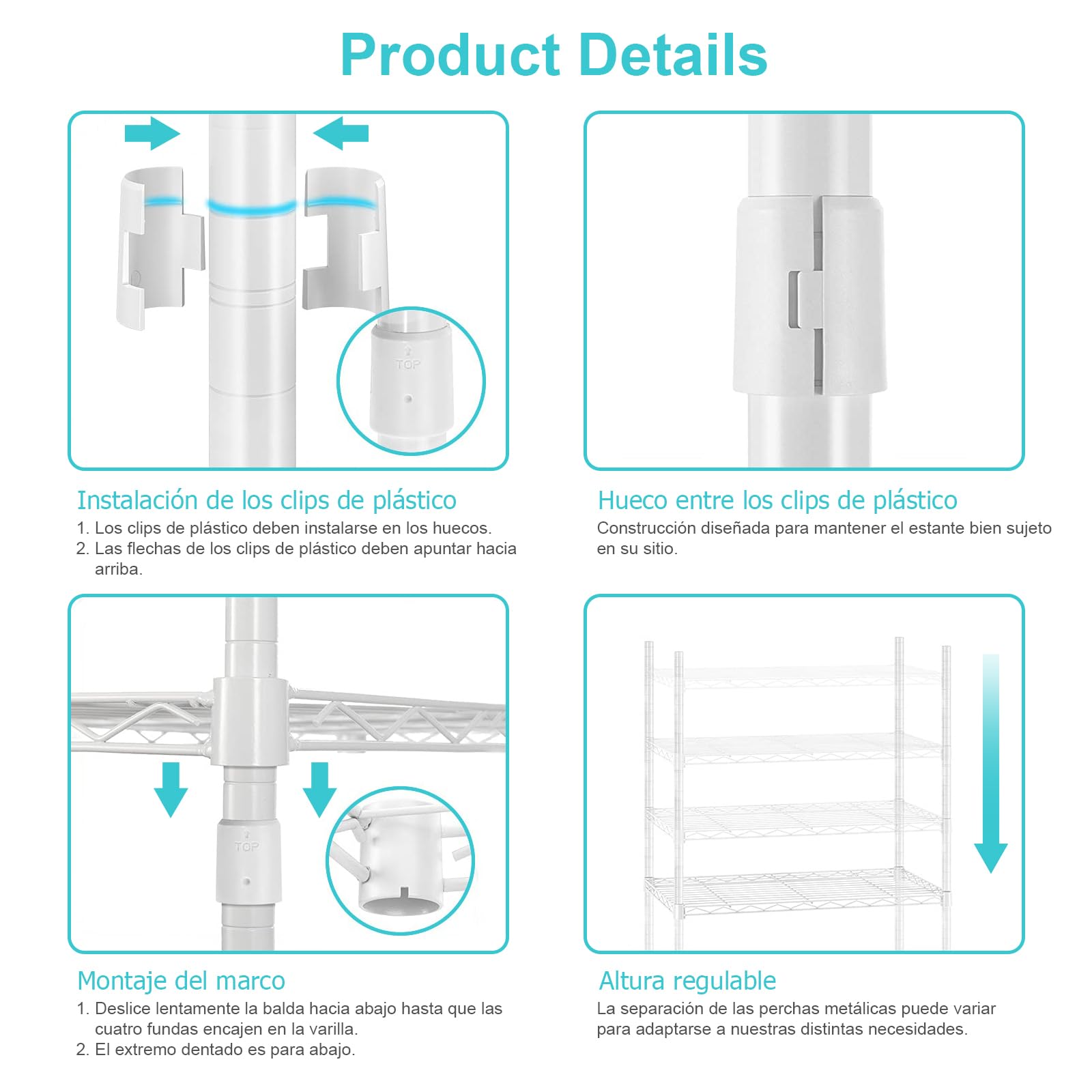 Perchero Burro Ropa Resistente - Organizador de Closet con Barra para Colgar Ropa | Soporte 900 LB | Dimensiones 192x40x193 cm | Perchero Robusto para Armarios y Habitaciones(blanco)