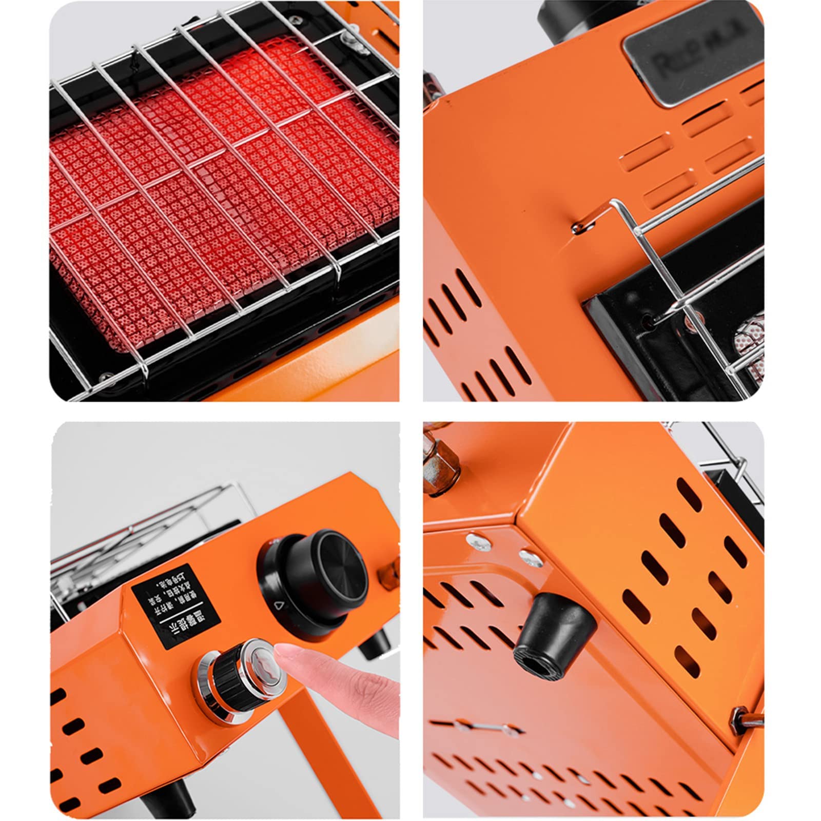 Riscaldatore A Gas Portatile per Esterni, Stufa A Gas Portatile da Campeggio, Stufa A Gas 2 in 1 Riscaldatore Portatile, Adatto per Pesca Campeggio Terrazza Giardino Cucina