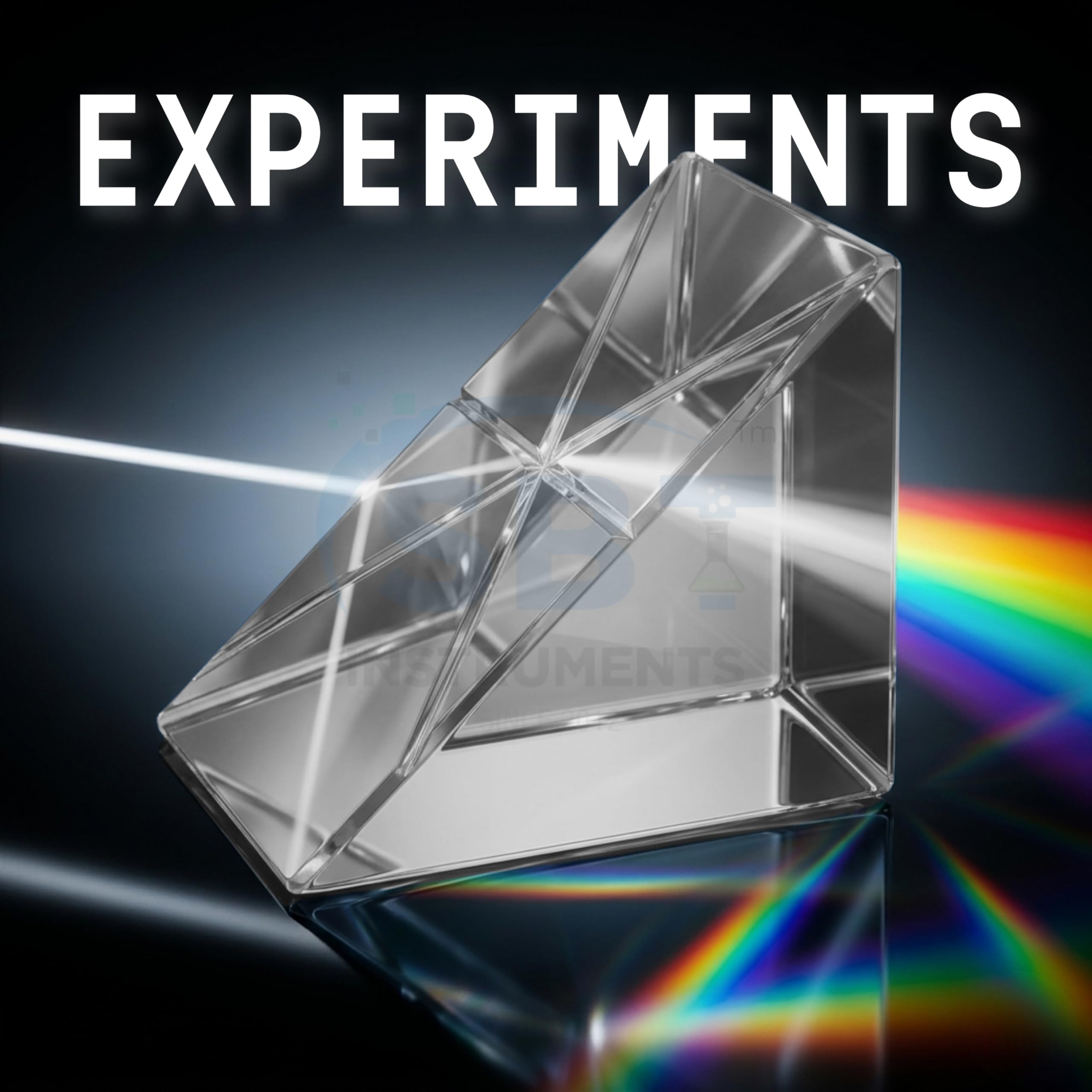 SBT Instrumetns Optical Glass Prism, Crystal Clear Right Angle Triangular Prism 50X50 MM for Light Refraction, Photography 2