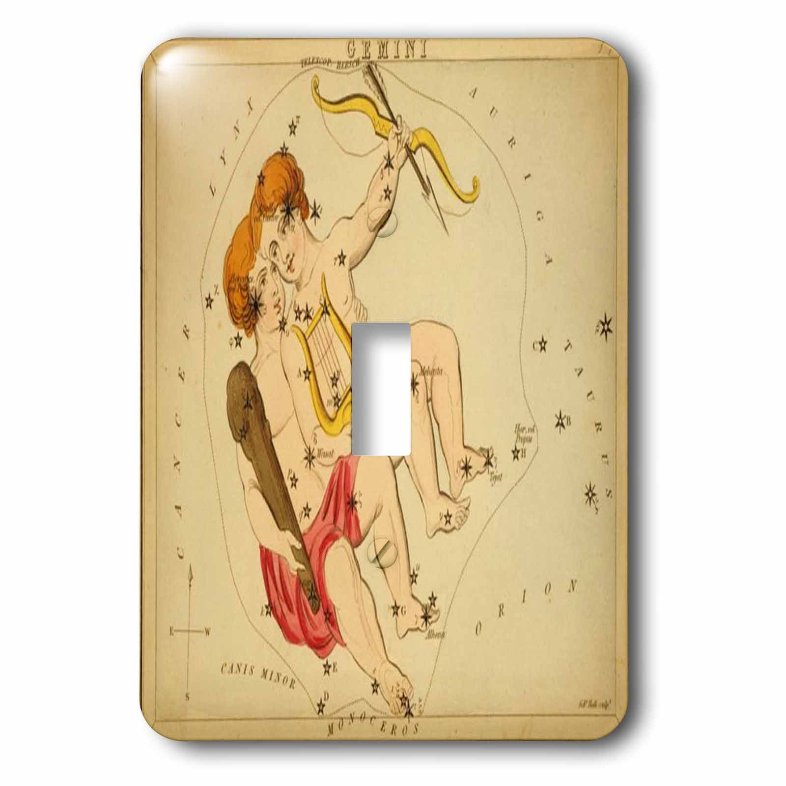 Plaque astrologique vintage Gémeaux remplacez vos interrupteurs ternes avec style