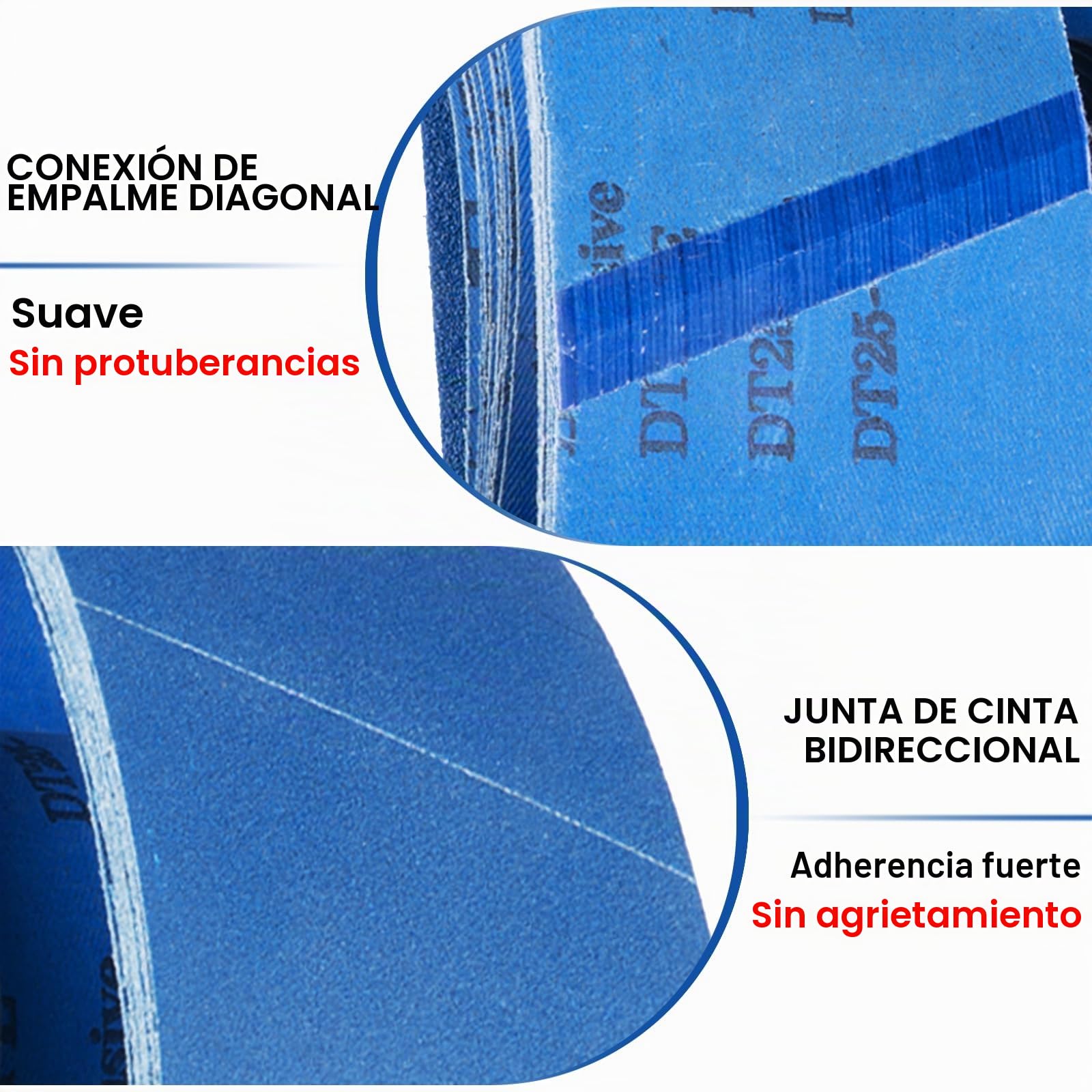 Bandas de Lija 100 x 915 mm 10 Piezas grano 40/60/80/120/240 | Bandas Abrasivas de Corindón de Circonio para Lijadora de Banda para Metal, Madera
