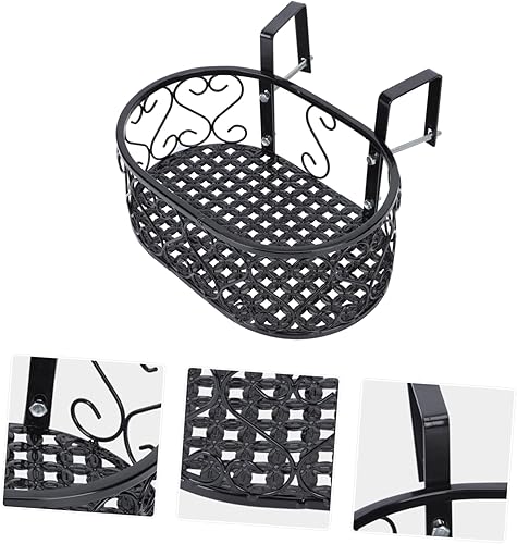 Miniatura 6 de 2 cestas para suculentas, macetas con gancho para interiores con soporte, maceta para jardín, para soporte, maceta delicada, maceta para valla al