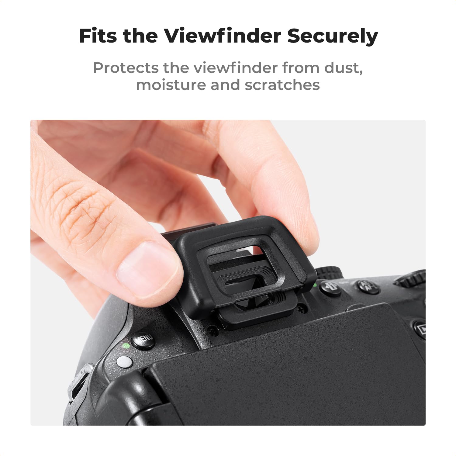 K&F Concept Soft Silicone Eyecup Eyepiece Viewfinder for D5000 D5100 D3000 D3100 Cameras Replaces Nikon DK-25 Eyecup(2 Pcs) with Hot Shoe Cover - Image 3