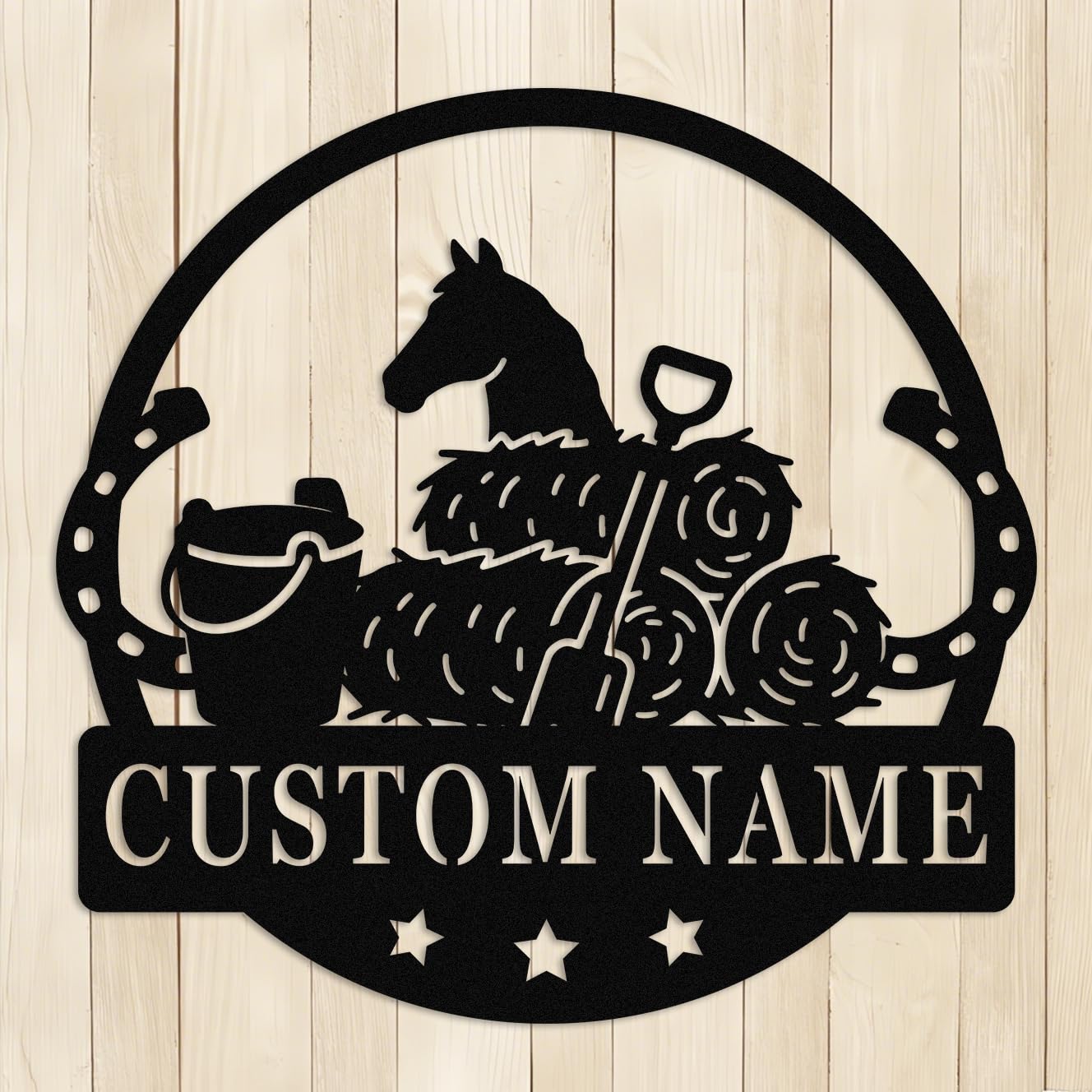 Custom Horse Metal Name Plate,Personalised Outdoor Horse Stall Ranch Hangging Sign,Farm Barn Decor,Gift for Horse Lover Horse-5