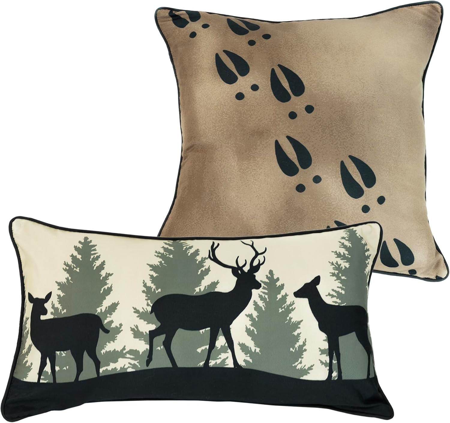 Donna Sharp 2-Piece Whitley Nature Themed Decorative Throw Pillow Set - Pillows for Couch, Sofa, Beds, and Chairs - Includes 18" x 18" Square & 12" x 22" Rectangular Pillows