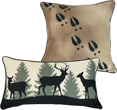 Donna Sharp 2-Piece Throw Pillow Set, 18" x 18" & v12 x 22"