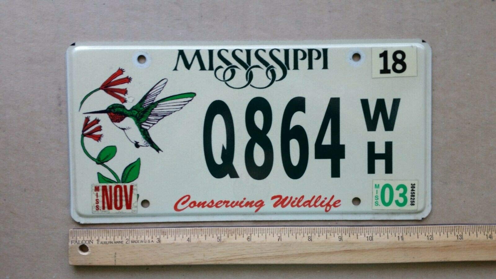 Inga License Plate Mississippi Conserving Wildlife Q864 Wh Wildlife Hummingbird License Plate Signs 6X12 Inches