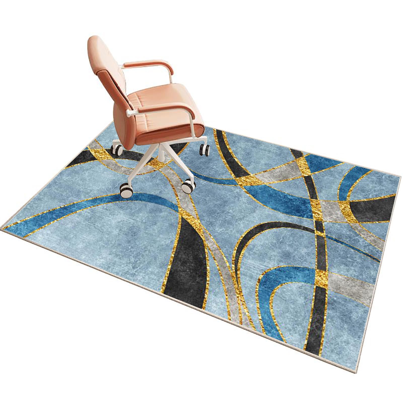 Office Gaming Chair Mat for Hard Floor, Computer Floor Mat for Carpet, Office Chair Carpet Protector Mat Carpeted Floor, Office Chair Rug Protector for Rolling Chair, Desk Chairmats 100 x 110 cm
