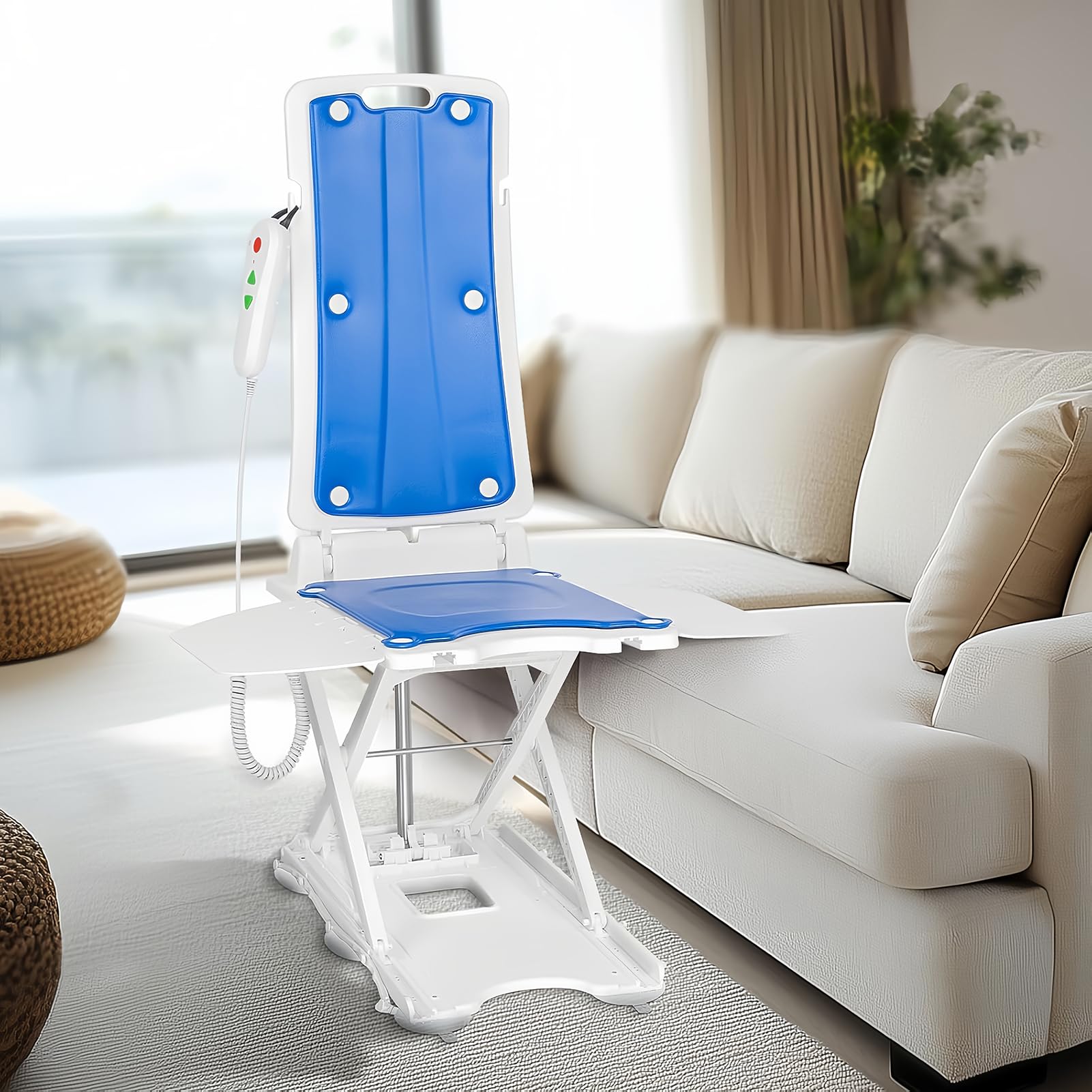 Elektrischer 2-In-1-Sitzlift FüR Senioren, Bodenlift, Wasserdichter Badewannenlift, Klappbarer, HöHenverstellbarer Sitzlift, FüR Die SturzpräVention