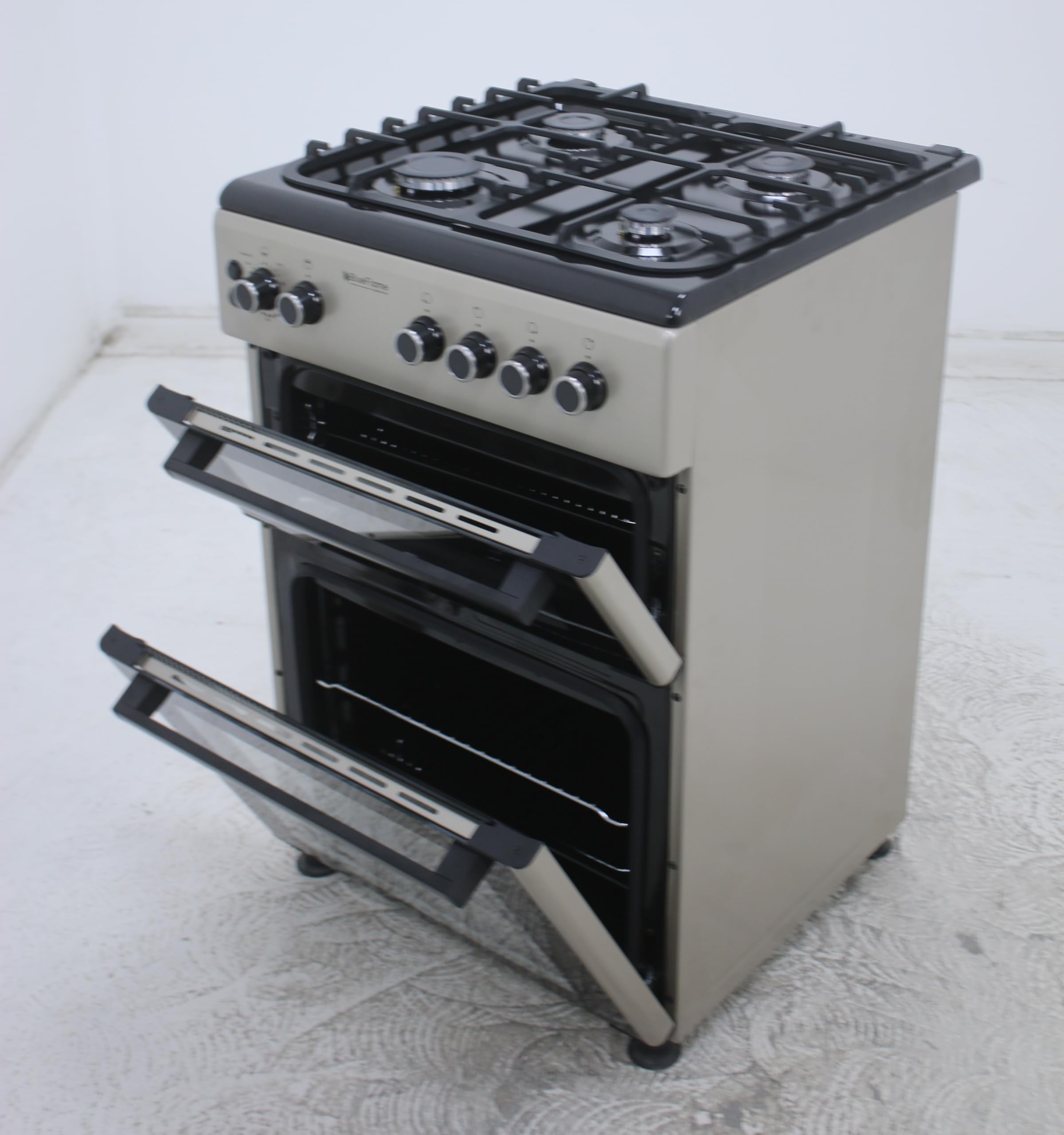 BlueFlame DG6402XPZU 60 cm Freestanding Gas Cooker With Double Cavity Oven - Silver — view 6