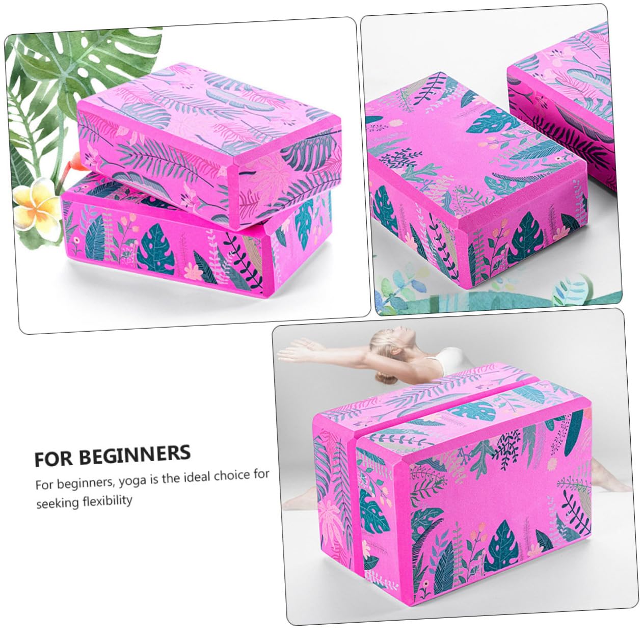 Mipcase 6 Pezzi 1 Set Mattone Yoga Ad Alta Densità Blocco Antiscivolo Polso Yoga Mattone Yoga in Sughero Semplici Cuscinetti Per Lo Yoga Mattoncini Fitness Bambino Dedicato Eva Blocchi