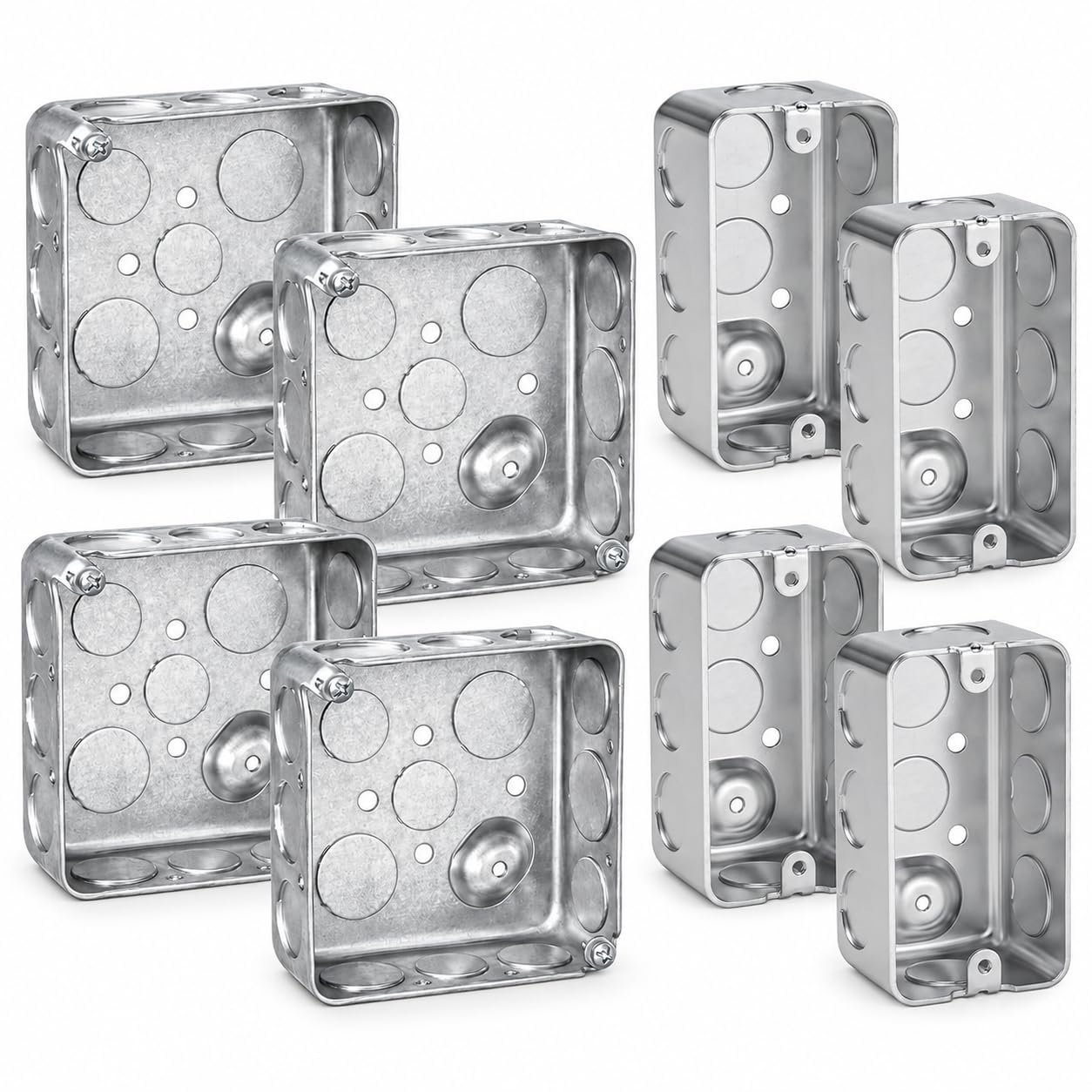 OHLECTRIC 8-Box Electrical Box Kit - Metal Junction & Outlet -1 OHLECTRIC 8-Box Electrical Box Kit - Metal Junction & Outlet -1