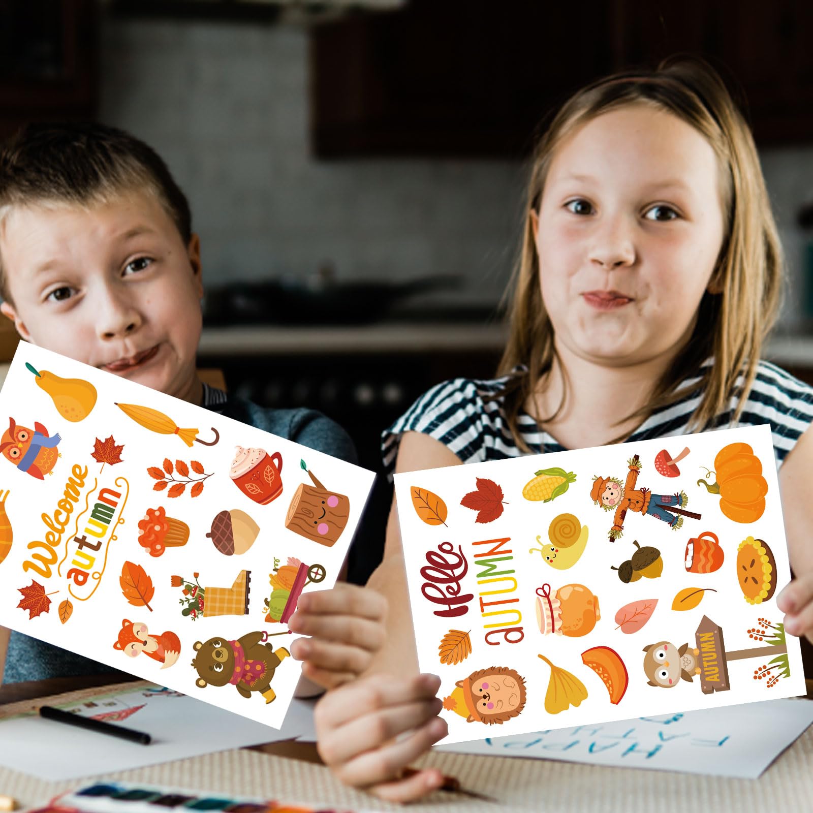 480 Herbst-Aufkleber Für Kinder – Niedliche Kürbis-, Blätter- & Thanksgiving-Motive Zum Dekorieren
