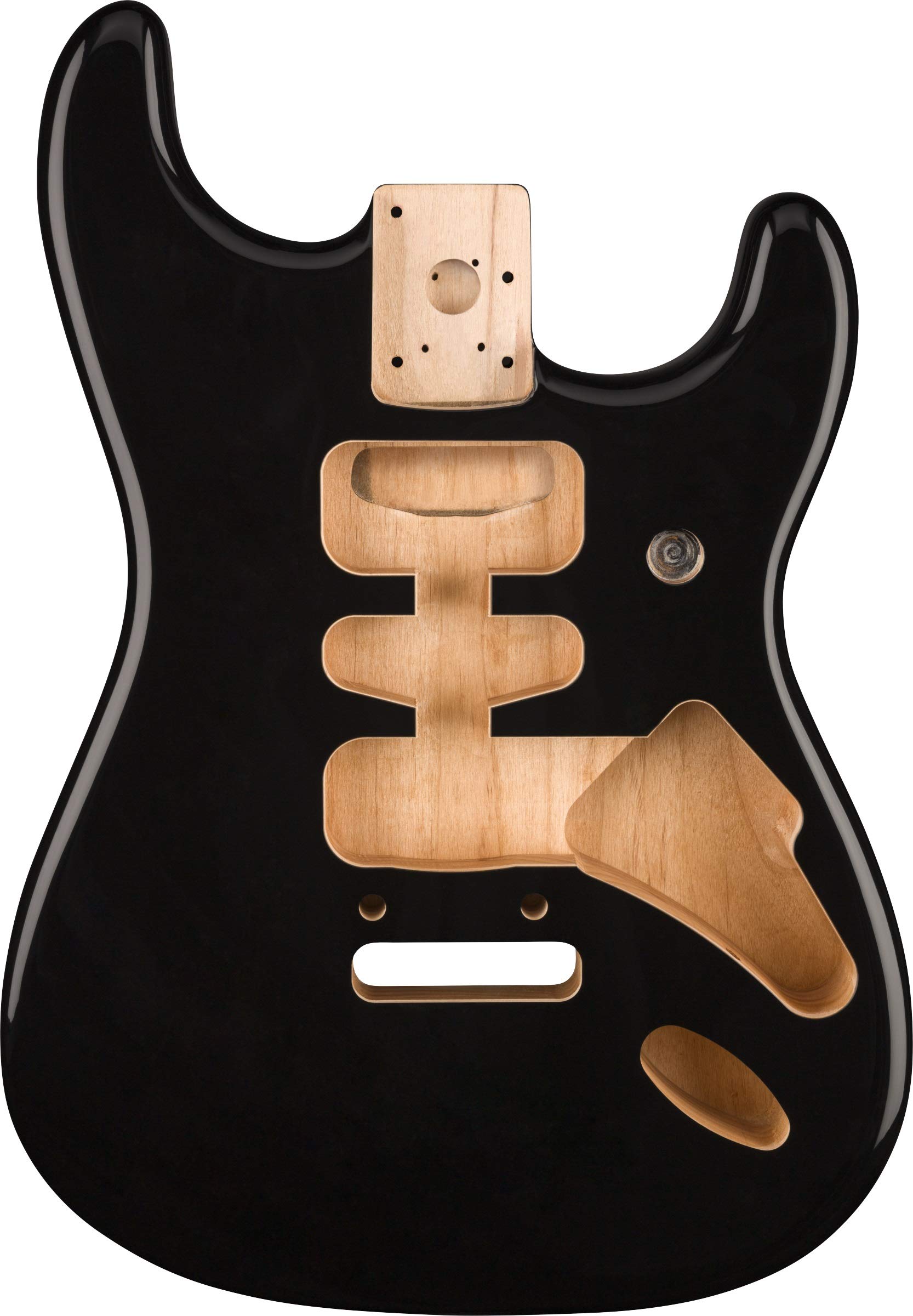 Fender Deluxe Series Stratocaster® HSH Alder Body 2 Point Bridge Mount, Black