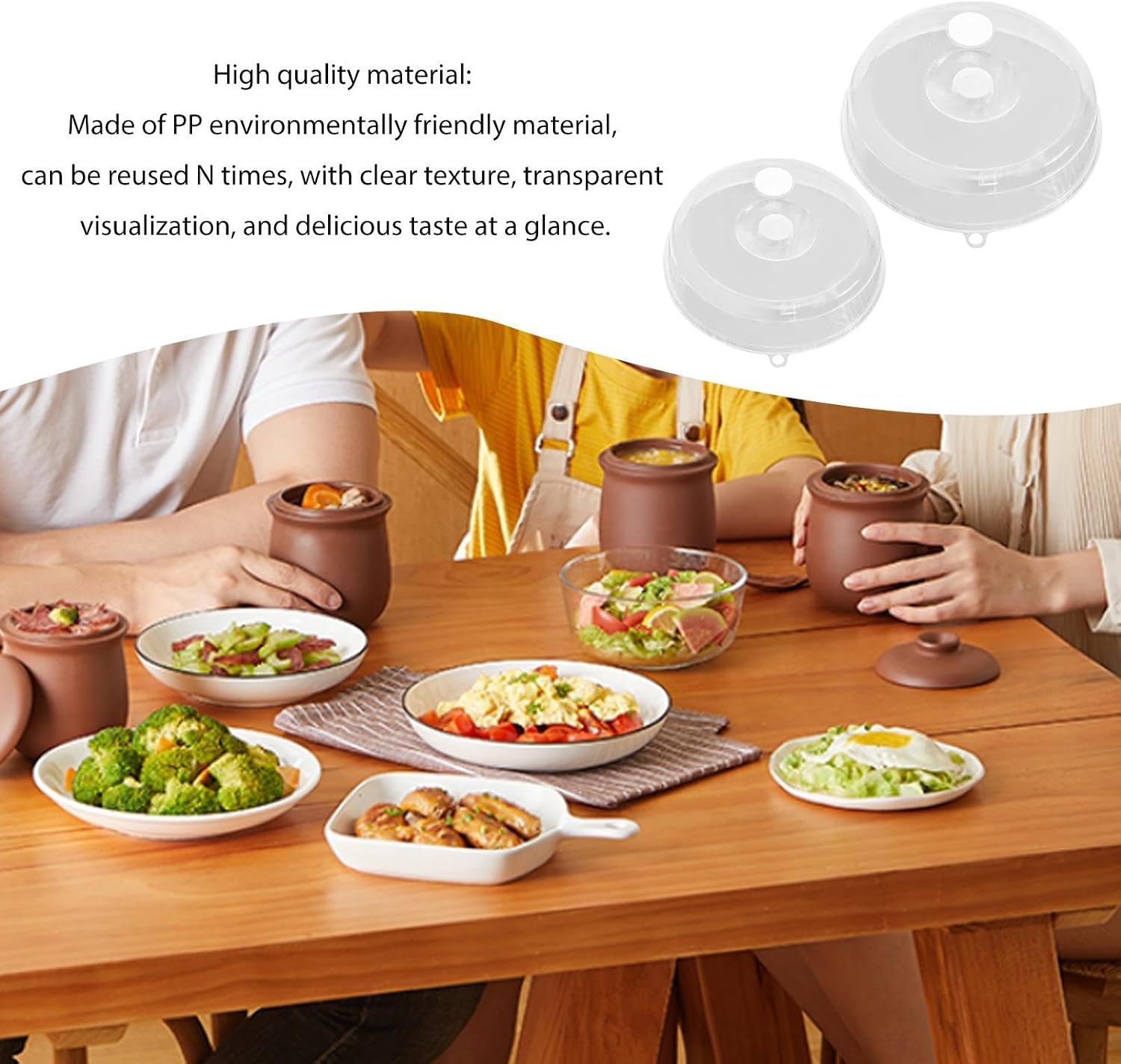 Microwave Plate Cover - Transparent Splatter Guard with Steam Vents, Anti Splash Food Cover for Microwave Heating, Perforated Kitchen Dome for Plates Bowls and Dishes, Reusable Food Protector for Home