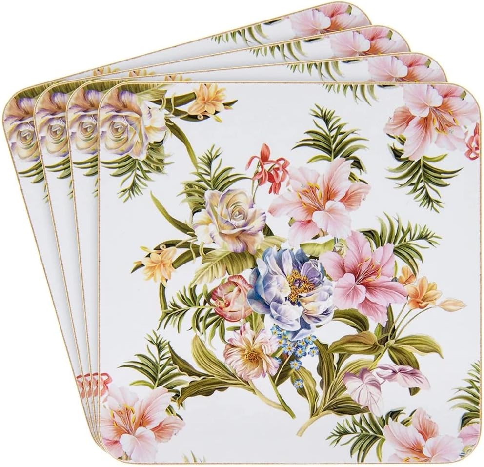Lily Rose Set of 4 Coasters