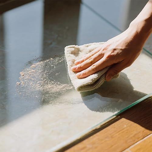 Miniatura 7 de Tapete para silla de 46 x 55 pulgadas, vidrio templado resistente para suelo duro, tapete transparente para silla de oficina de 15 pulgadas de