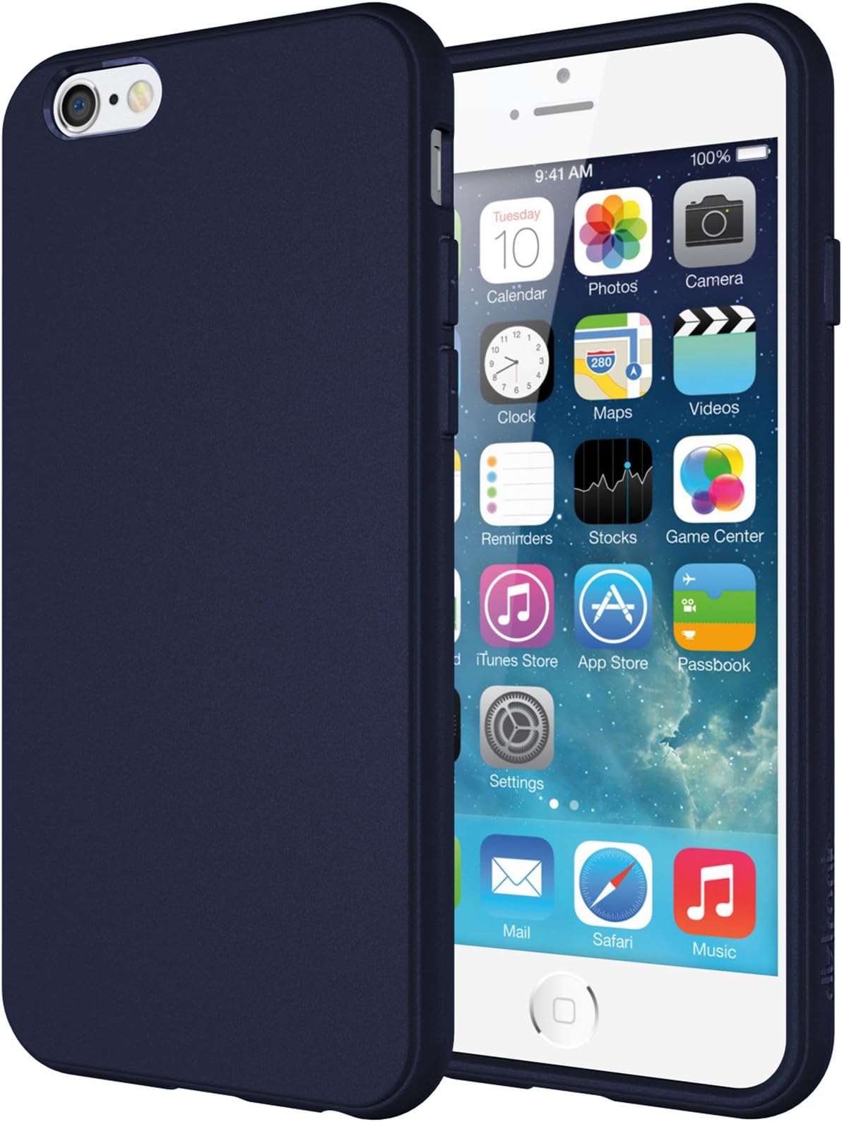 iPhone 6s Case, Diztronic Full Matte Soft Touch Slim-Fit Flexible TPU Case for Apple iPhone 6 & iPhone 6s (4.7") - Dark Navy Blue