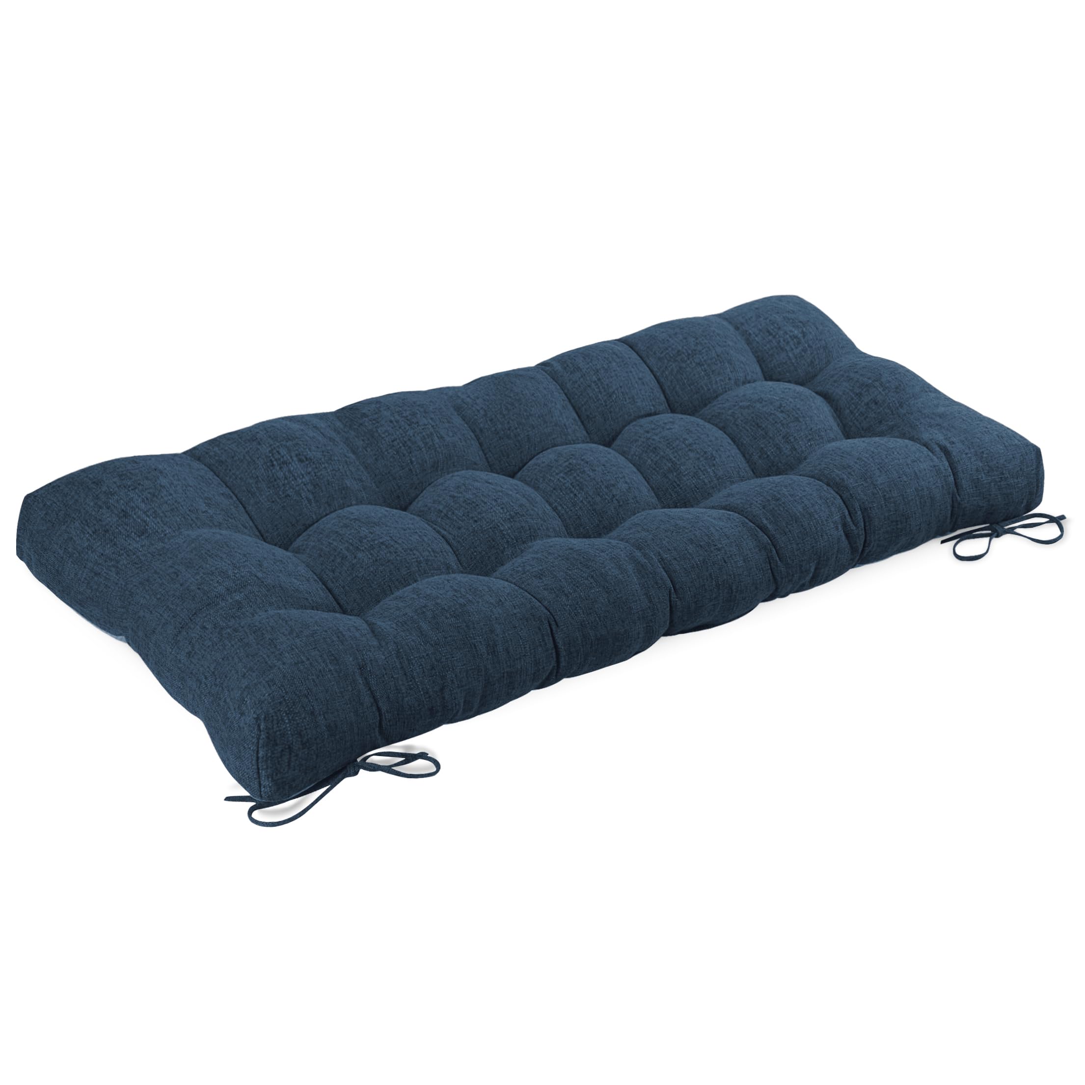 Bench Cushion for Indoor Furniture Rectangle Bench Seat Cushion for Bay Window Entryway Bench Thick Textured Chair Cushion with Non-Slip Backing 1 Pack 48 x 19 inch, Navy-image-41