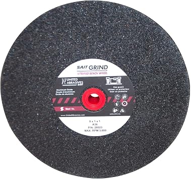 United Abrasives- SAIT VW 8 X 1 X 1 A36X Bench Grinding Wheel QTY 1, Multi, 28023
