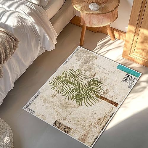 Miniatura 6 de Tapete de baño retro con palmera, tapete suave para baño, ducha, bañera, cocina, puerta, lavable, tapete para dormitorio, cuarto de servicio,