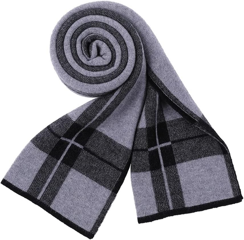 Fashion Cashmere Scarf Men's Winter Gift Box Thickened Wool Warm All-Match Scarf(E)