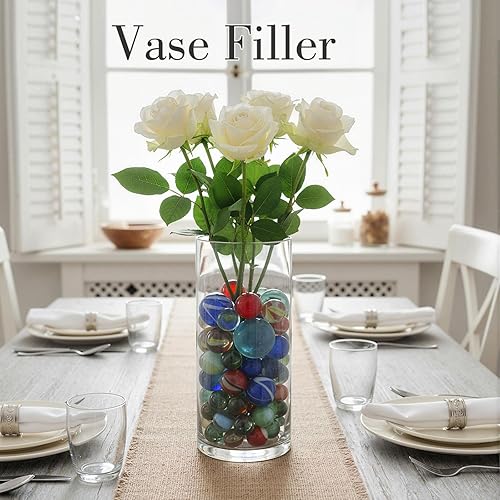 Miniatura 3 de Shindel 85 piezas de canicas de vidrio para jarrones, relleno de florero, velas de flores, manualidades, centros de mesa y decoración de boda