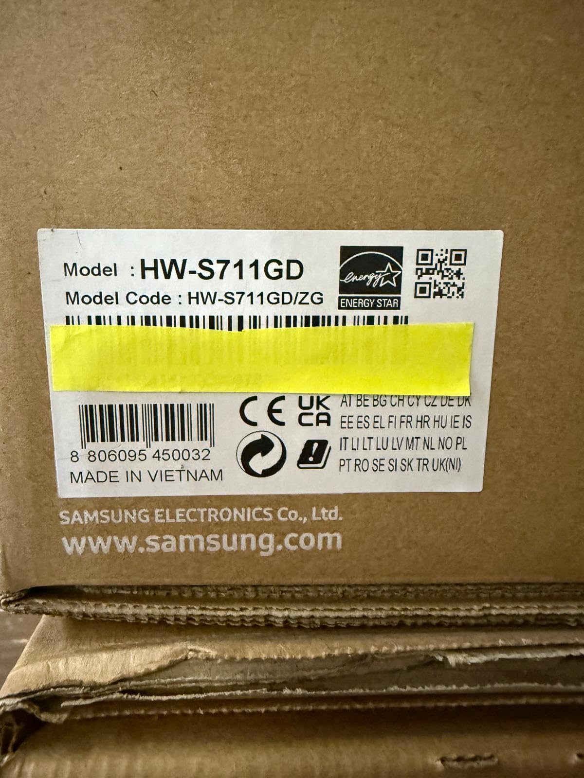 Samsung HW-S711GD Barra de Sonido ultradelgada de 3.1 Canales para televisores, Altavoz Bluetooth con diseño ultradelgado, Dolby Atmos inalámbrico/DTS:X, Q-Symphony [2024]