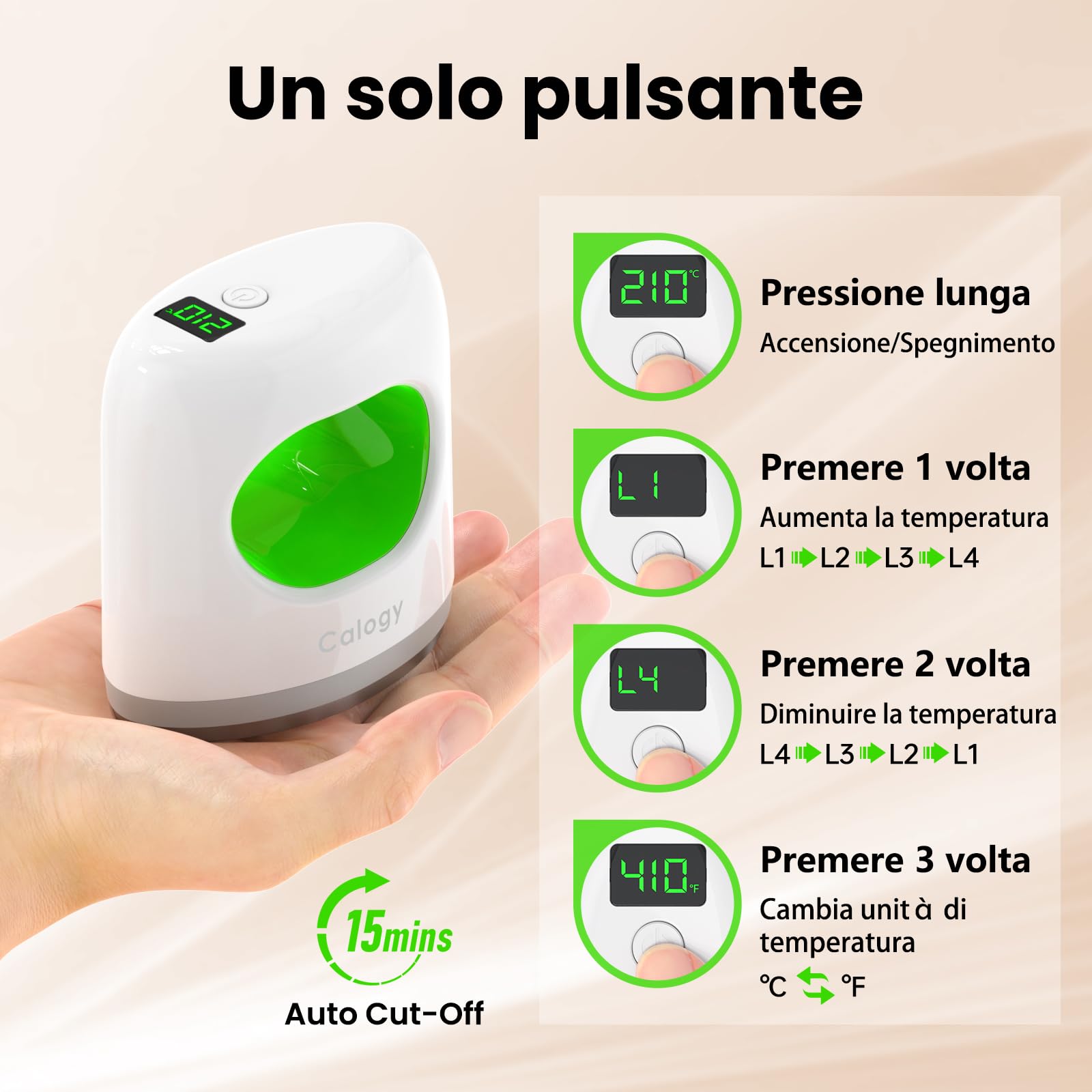 Calogy Mini macchina della pressa, Plotter di trasferimento 4 livelli di temperatura max 210℃ riscaldamento rapido precisione stampa ferro per magliette, polsini, scarpe, tazze e bricolage