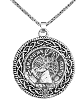 Forbes Clan Crest Celtic Interlace Disk Pendant - CLP06